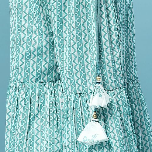 BIBA GIRL PRINTED RELAXED KID(KW5165_SEA GREEN_11)