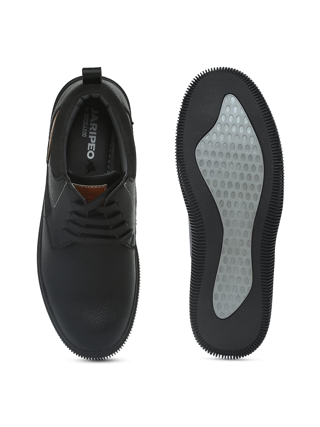 Jaripeo Wilfred Premium Vegan Synthetic Black Casual Shoes for Men: Size UK 9