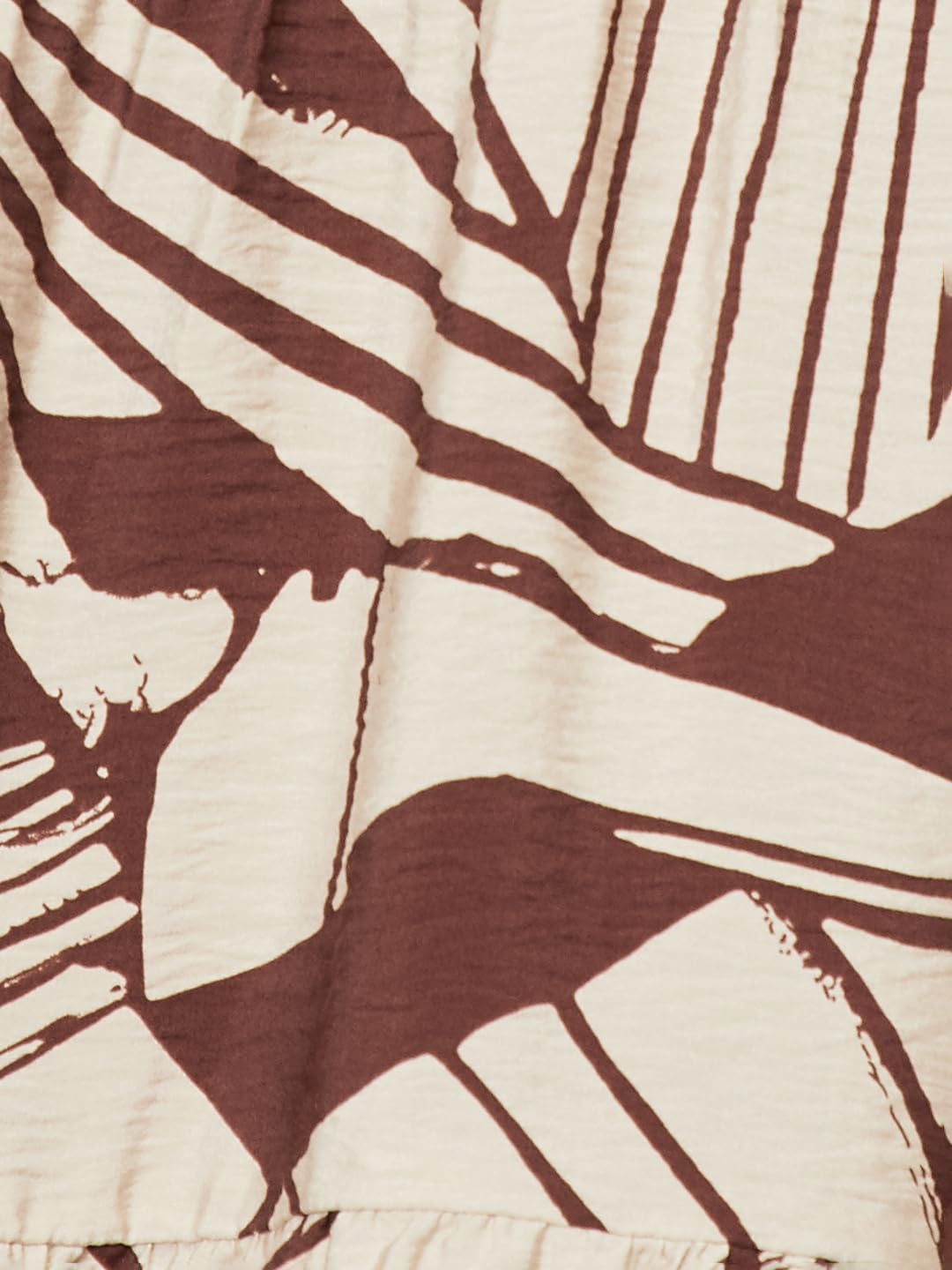 Max Women Printed Tiered Dress(Brown_3XL)