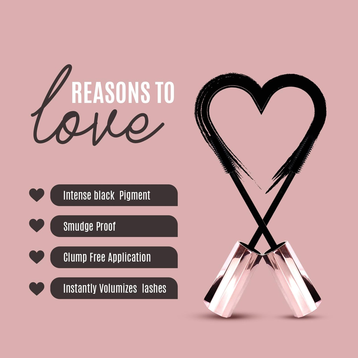 Lotus Makeup Ecostay Volumising Mascara | Smudge Proof | With Vitamin E & Almond Oil | 10g