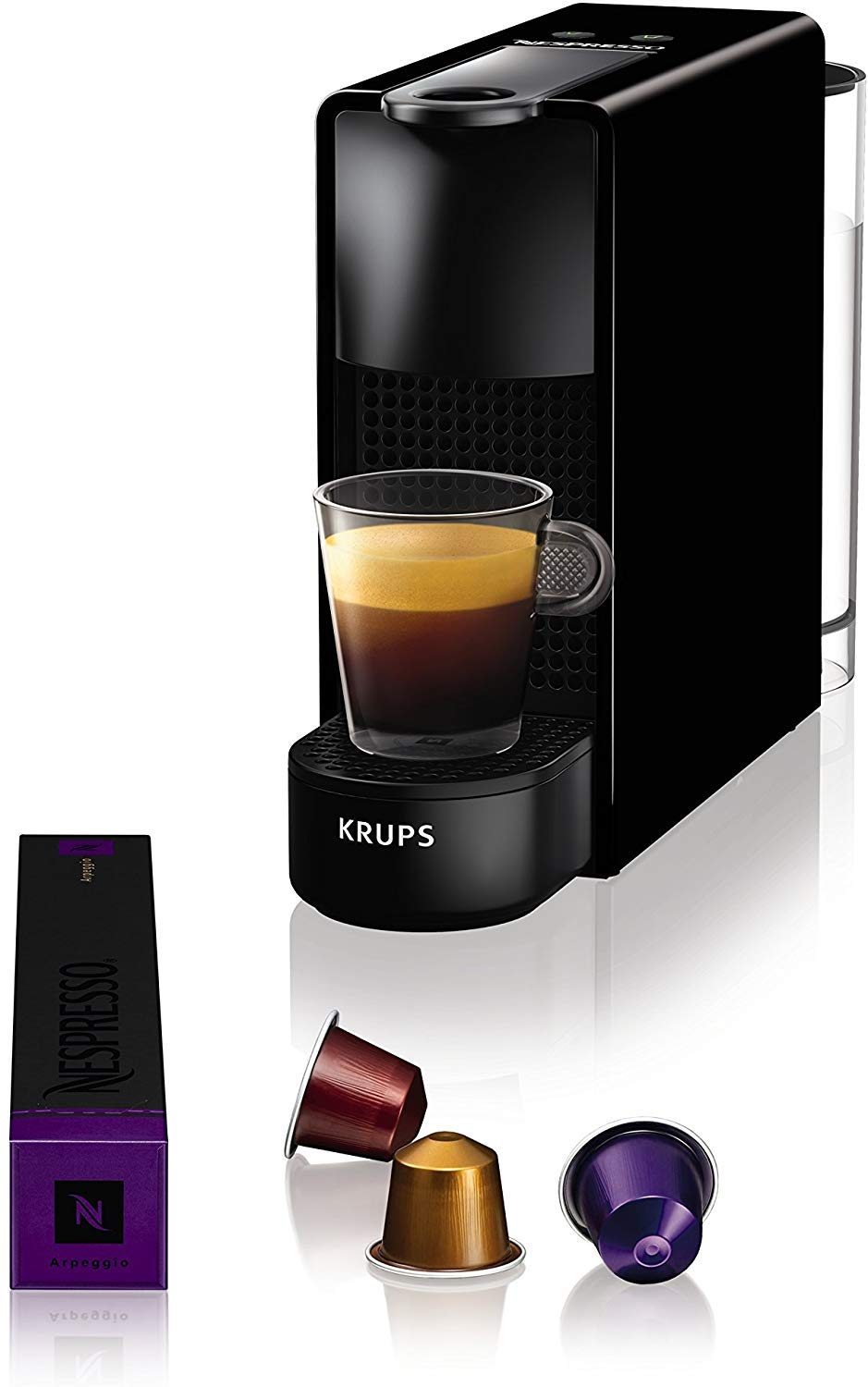 Nespresso Krups Essenza Mini Coffee Capsule Machine (Black)