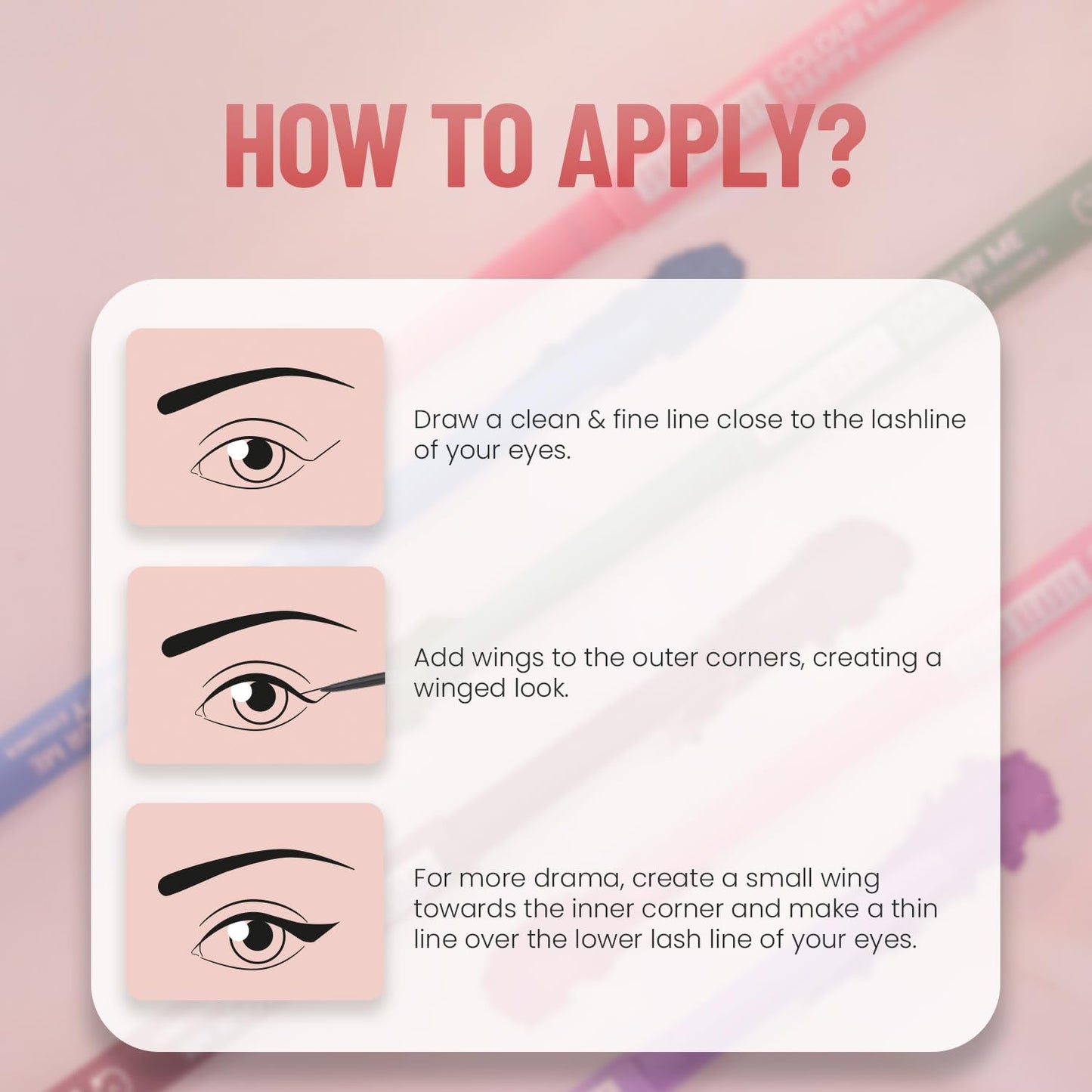 SWISS BEAUTY Colour Me Happy Matte Eyeliner Pencil | Waterproof & Smudge-Proof Pencil | Long-Lasting | Shade- Peach Daylity, 0.4Gm