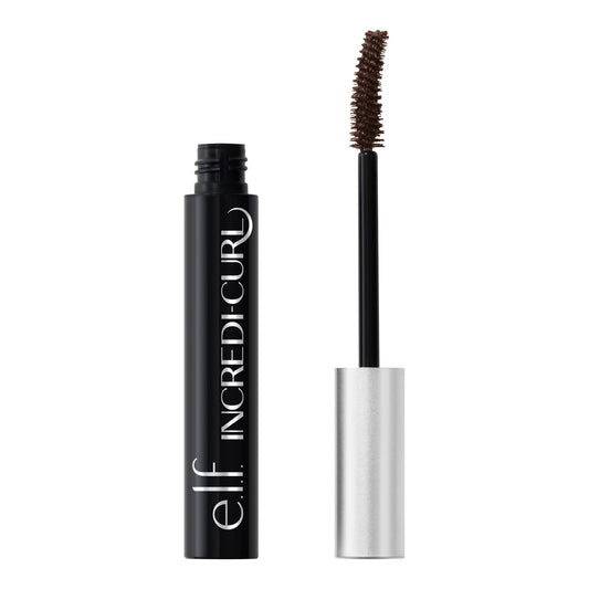 e.l.f. Incredi-Curl Mascara, Volumizing Mascara For A Bold, Lasting, Lifted Curl, Smudge-Resistant Formula, Vegan & Cruelty-Free, Dark Brown
