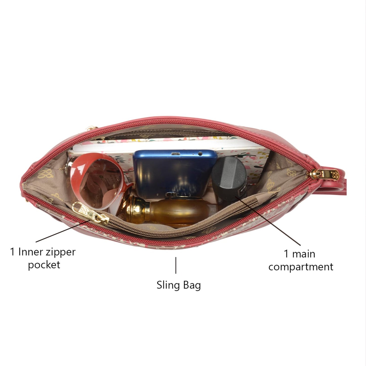 Baggit Women Small Size Handbag - Stylish Casual Purse, Perfect for Travel, Shopping, and Daily Use, Ideal Gift for Women