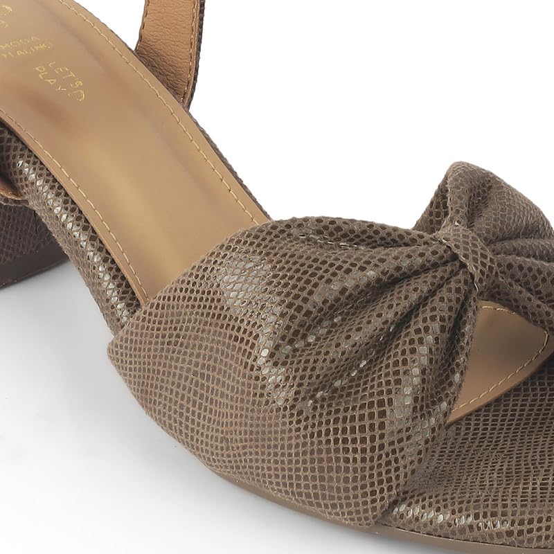 tresmode Trenton Women's Brown Block Heel Sandals in Size 4 UK / 37 EU