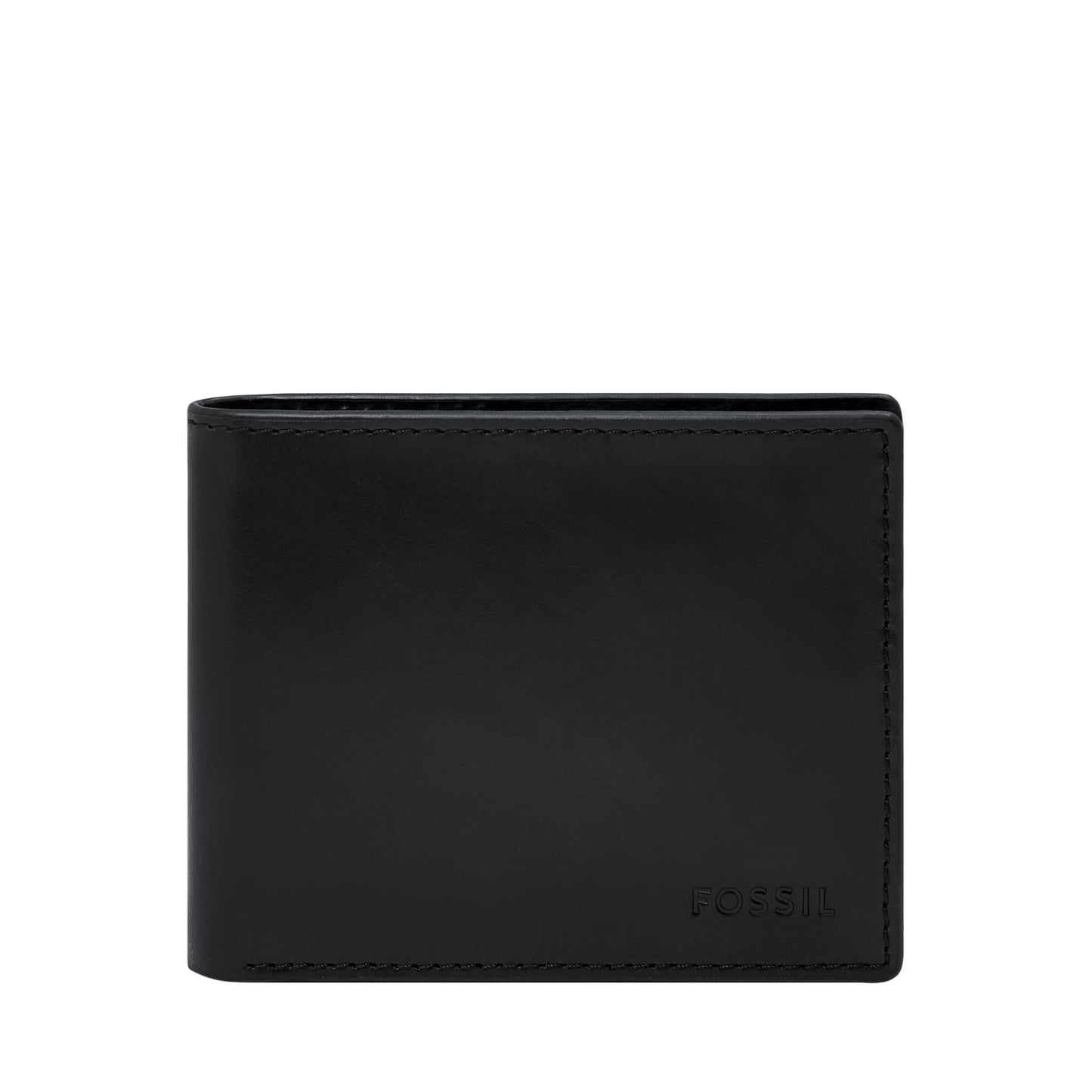 Fossil Mens Leather Derrick Black Wallet ML4703001