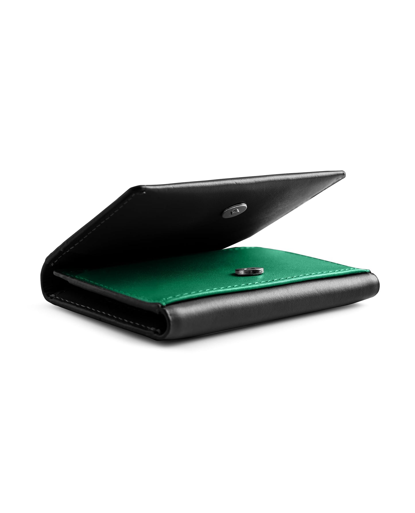 DailyObjects Black Even Wrap Card Wallet | Men Women | Premium Design | Full-Grain Leather | Handcrafted | Card Holder | 8 Cards Slots | Dual-Tone Colorways | Magnetic Closure