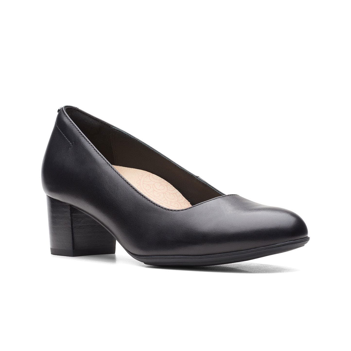 Clarks Linnae Pump Black Leat UK-6