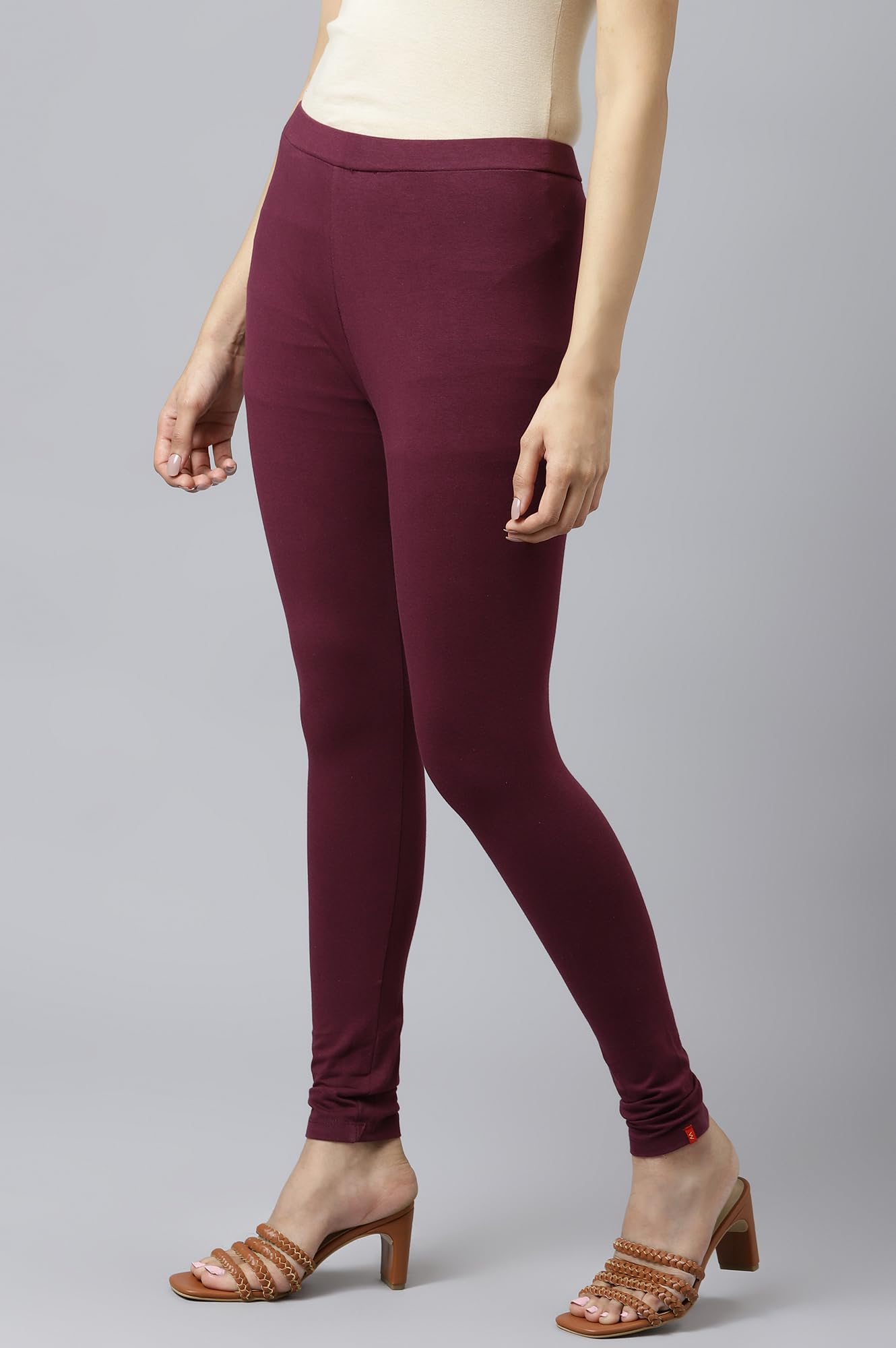 W for Woman women's Regular Tight (21AUW60105-216291_Wine_Purple)