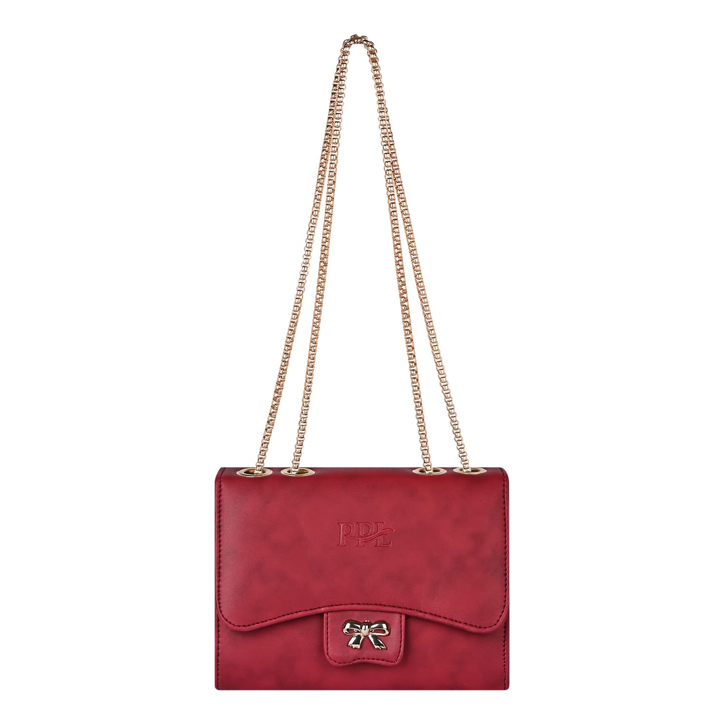 Pramadda Pure Luxury Gorgeous Red Women's Sling Crossbody Chain Purse Combo Set | Stylish Birthday Anniversary Gift Item For Girlfriend Wife | Unique Gift For Girlfriend love special.