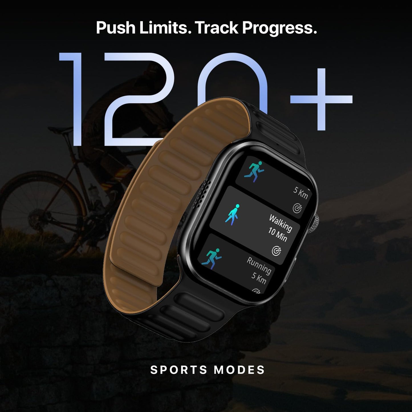 Fire-Boltt Brillia Pro Smart Watch with 51.3mm (2.02 inch) AMOLED Display, Bluetooth Calling, SpO2, Heart Rate Monitoring, 120+ Sports Modes, IP67 Waterproof, Long Battery Life (Black Mag)