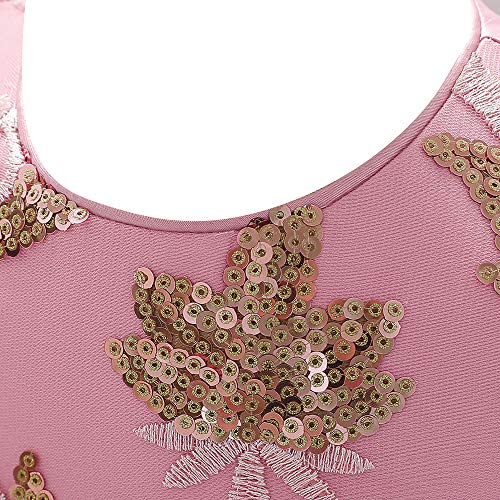 Hopscotch Baby Girls Polyester And Viscose Sleeveless Solid Slim Fit Party Knee Length Dress In Pink Color For Ages 6-12 Months Clothing Set (Srs-3157874)