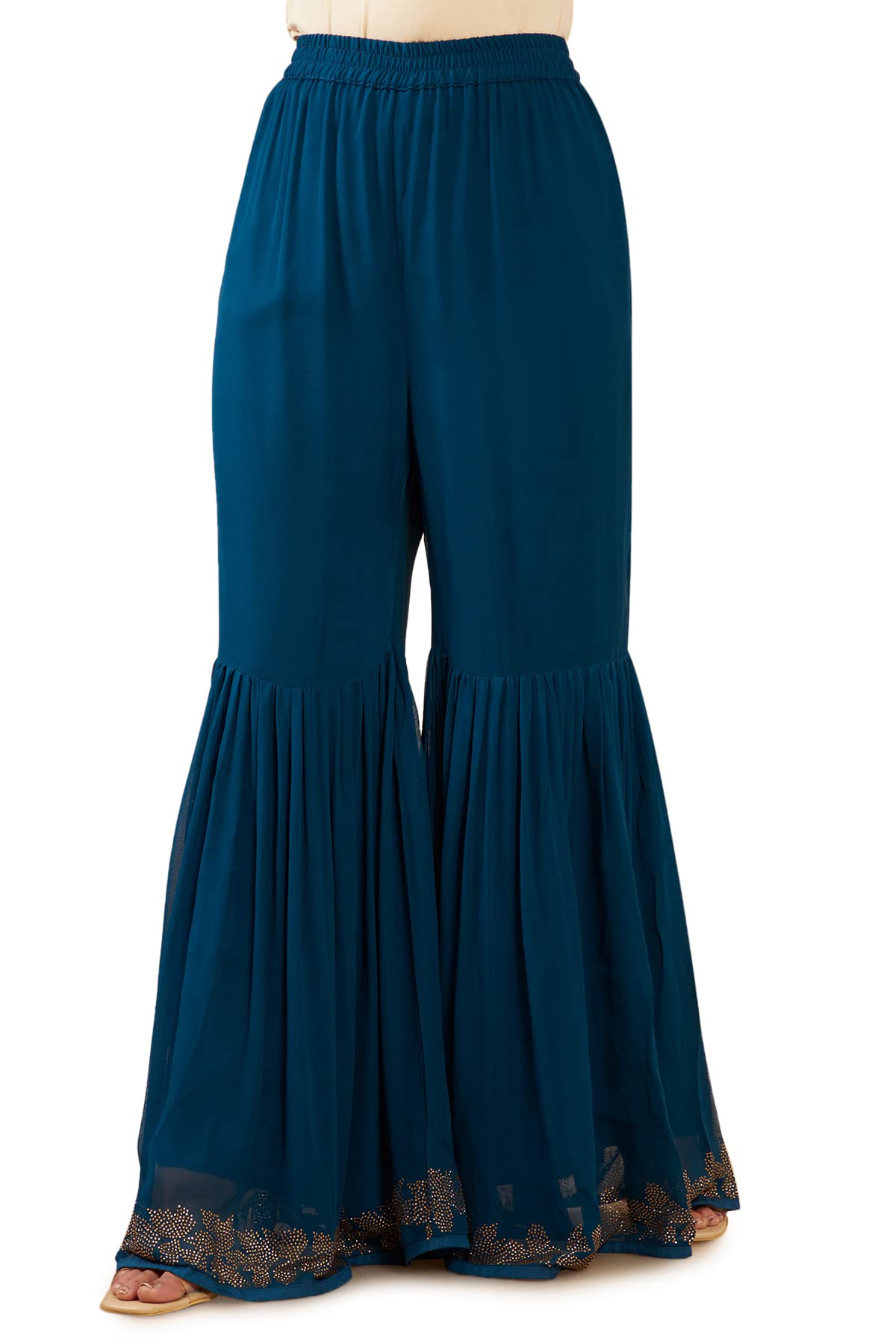 Soch Women Blue Georgette Embellished Suit Set