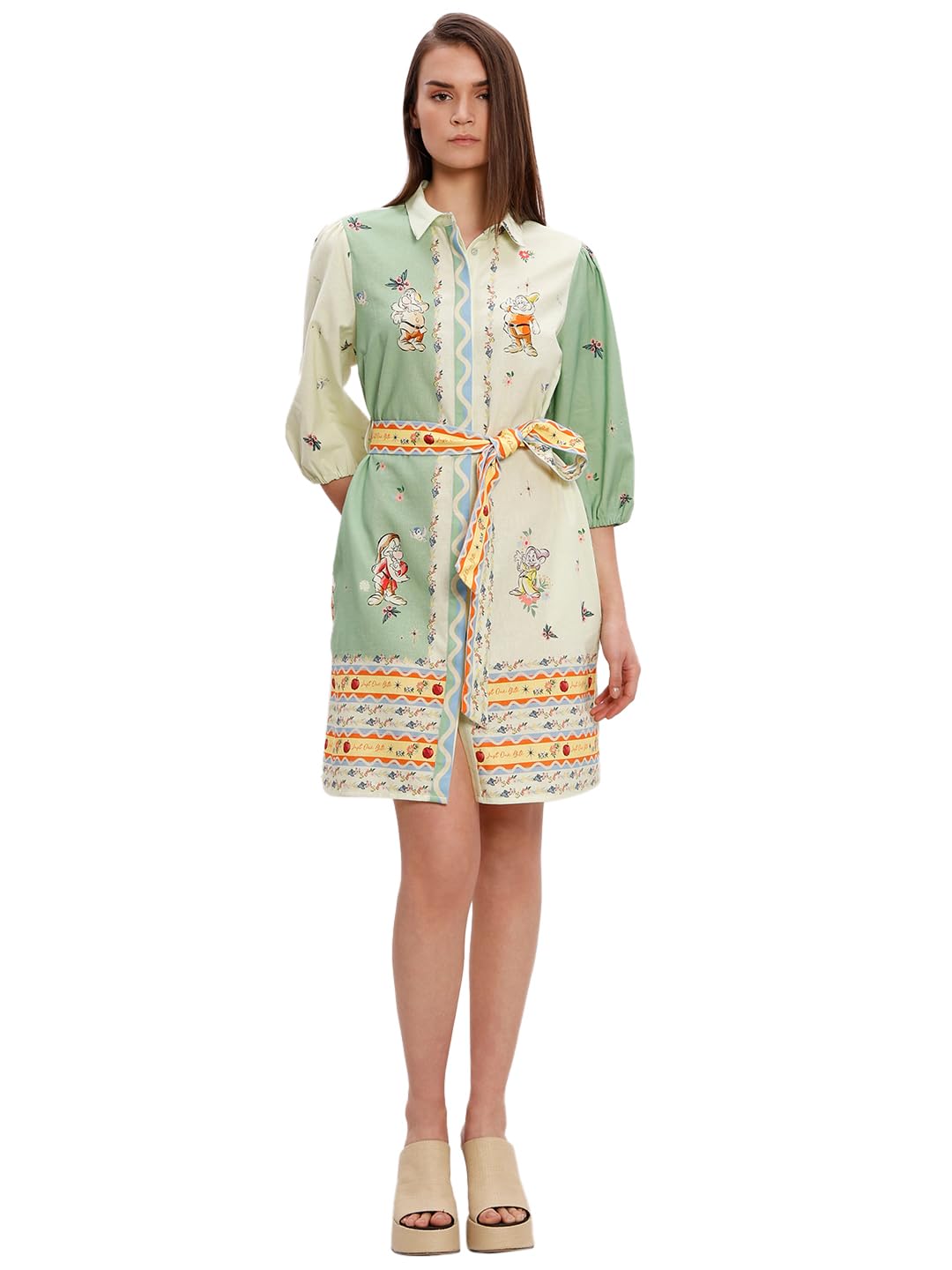 VERO MODA Women's A-Line Green Dress