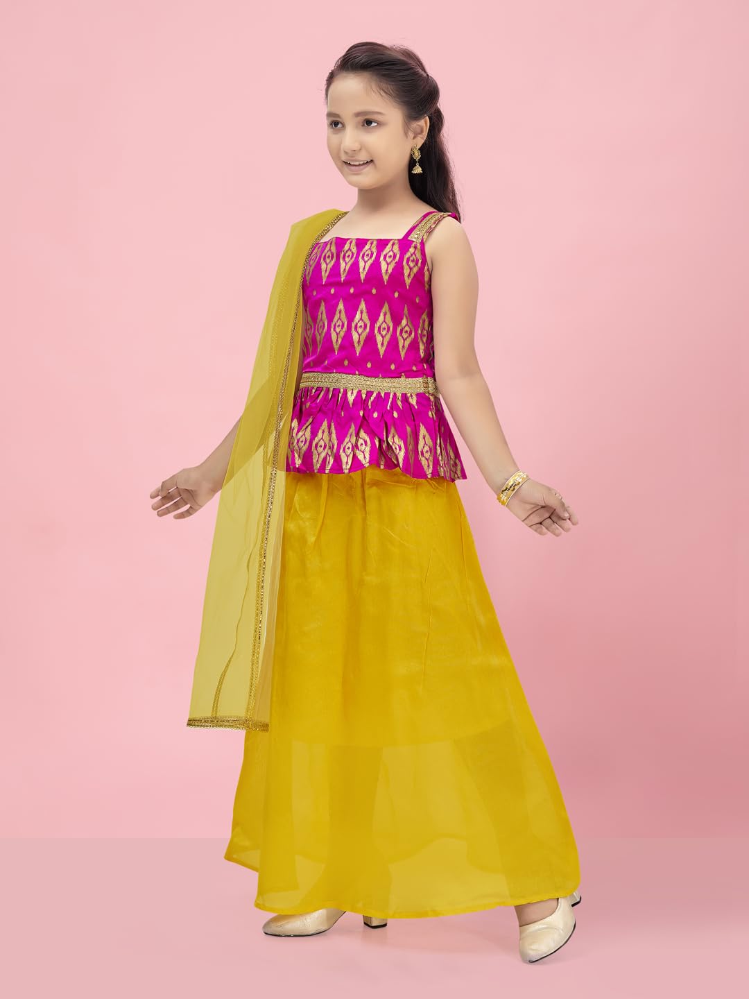 Aarika Girls Rani-Yellow Color Lehenga Choli Set (LCH-23208-RANI-YELLOW-32)