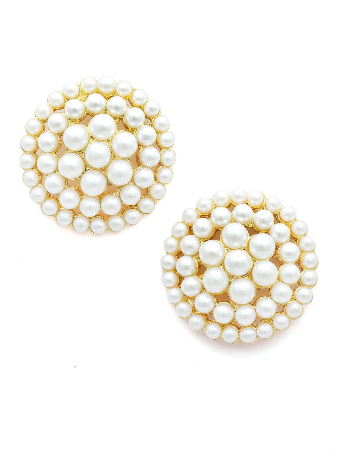 Shining Diva Fashion Pearl Necklace Jewellery Set for Women Latest Stylish Design Fancy Wedding Party Choker (15863s)