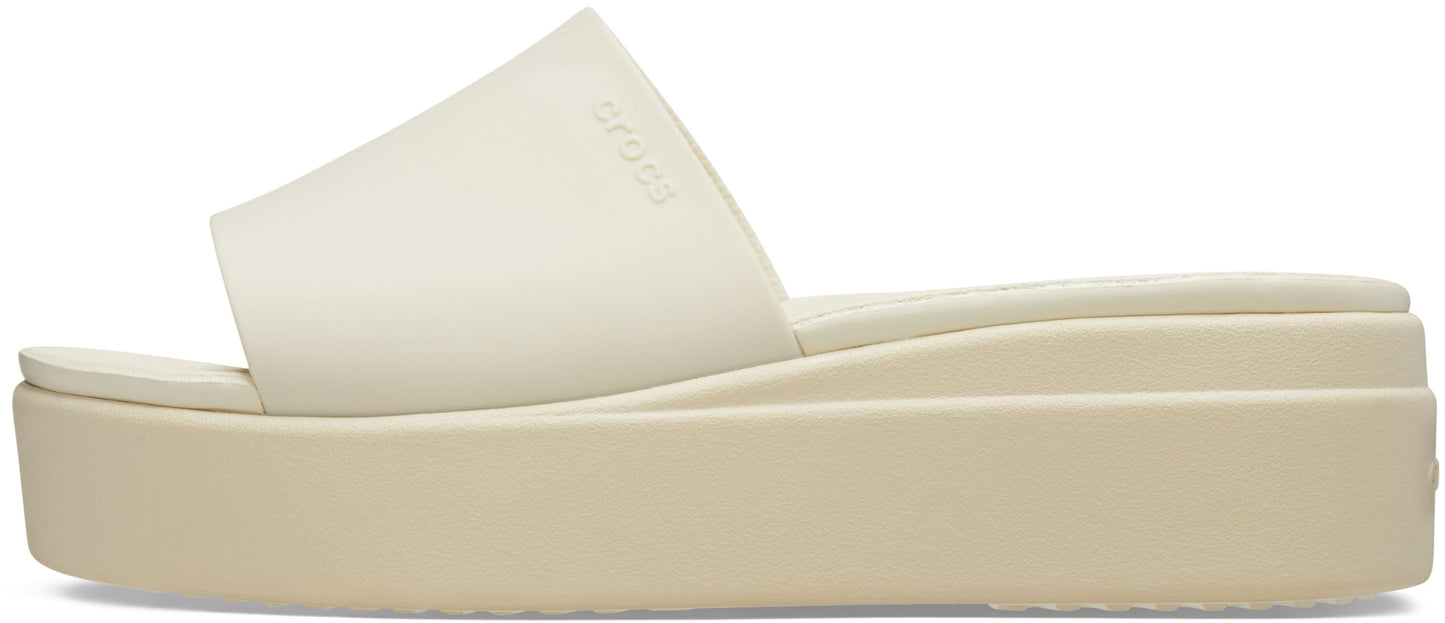 Crocs Women's Brooklyn Platform Slide Sandal, Bone, 8