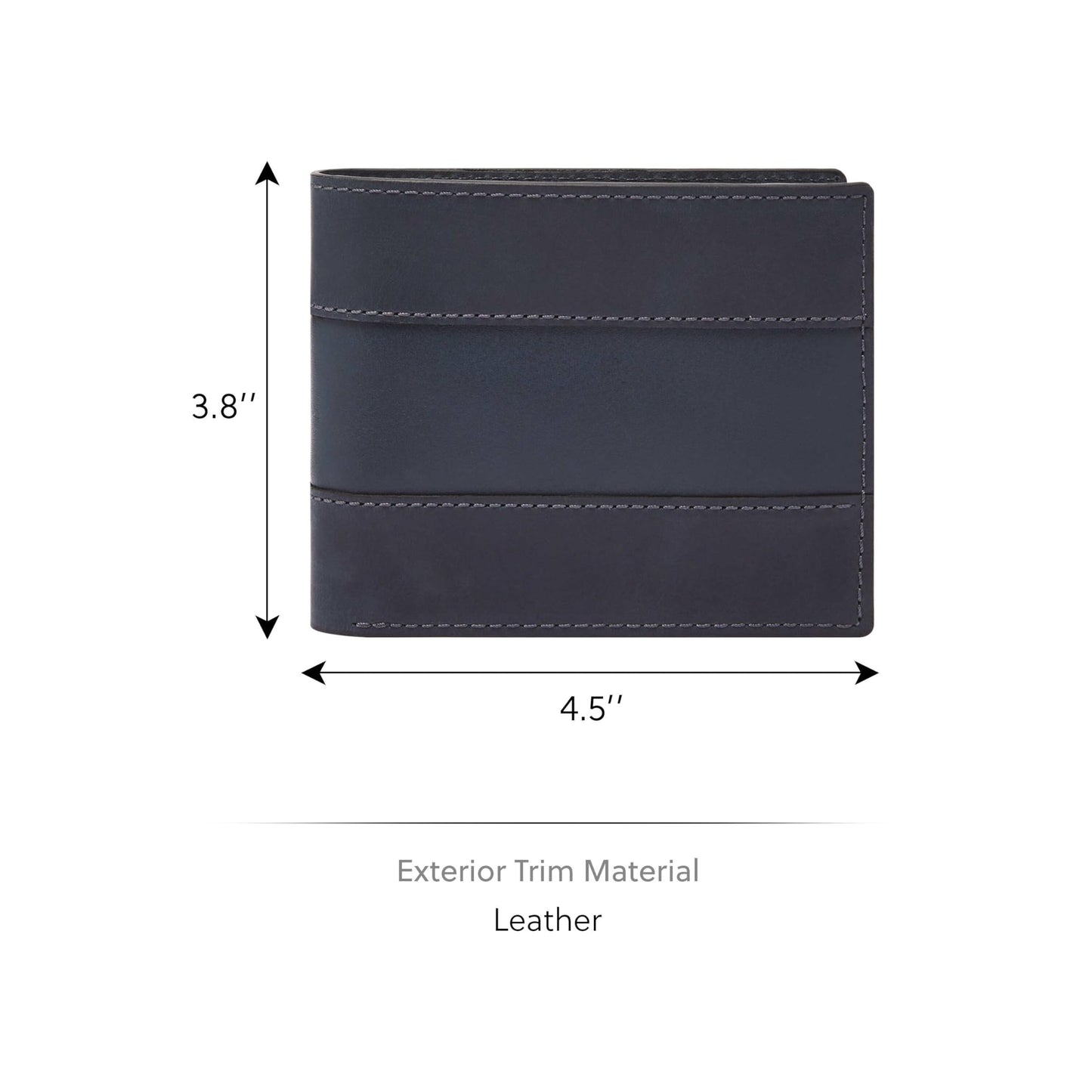 Fossil Men Leather Everett Navy Blue Wallet Ml4400406