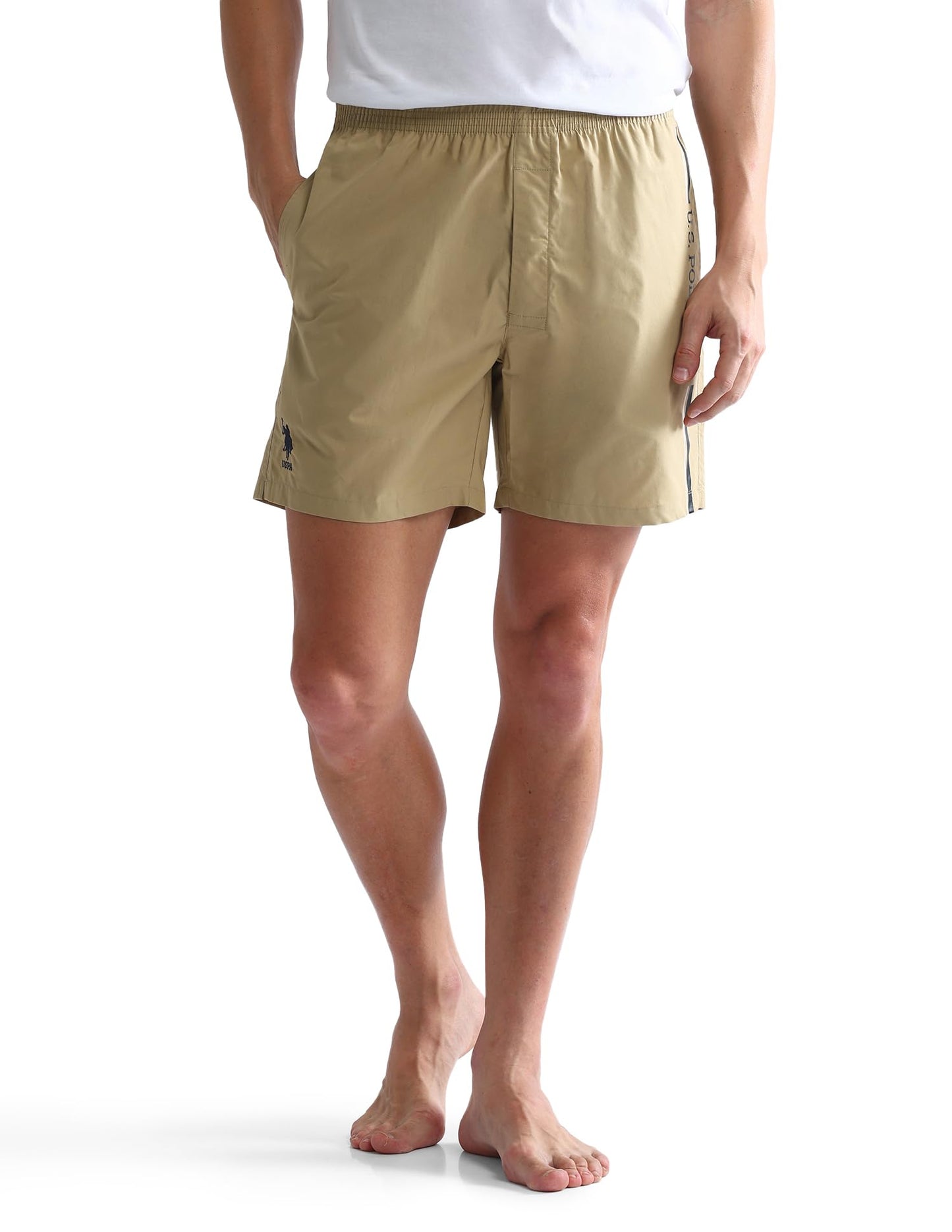 U.S. POLO ASSN. men's Hybrid Shorts (IYAX-PL_Beige