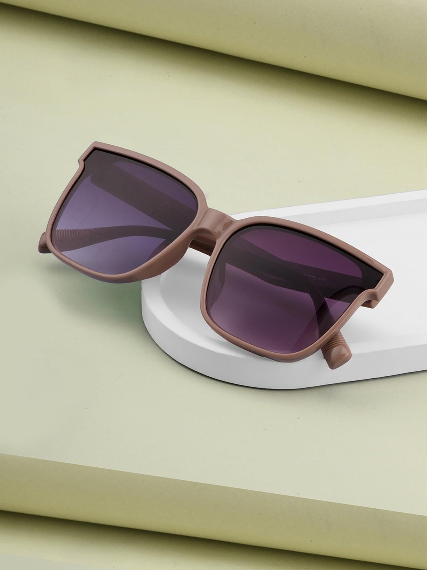 Carlton London Women UV Protected Blue Lens Brown Toned Oversized Sunglasses