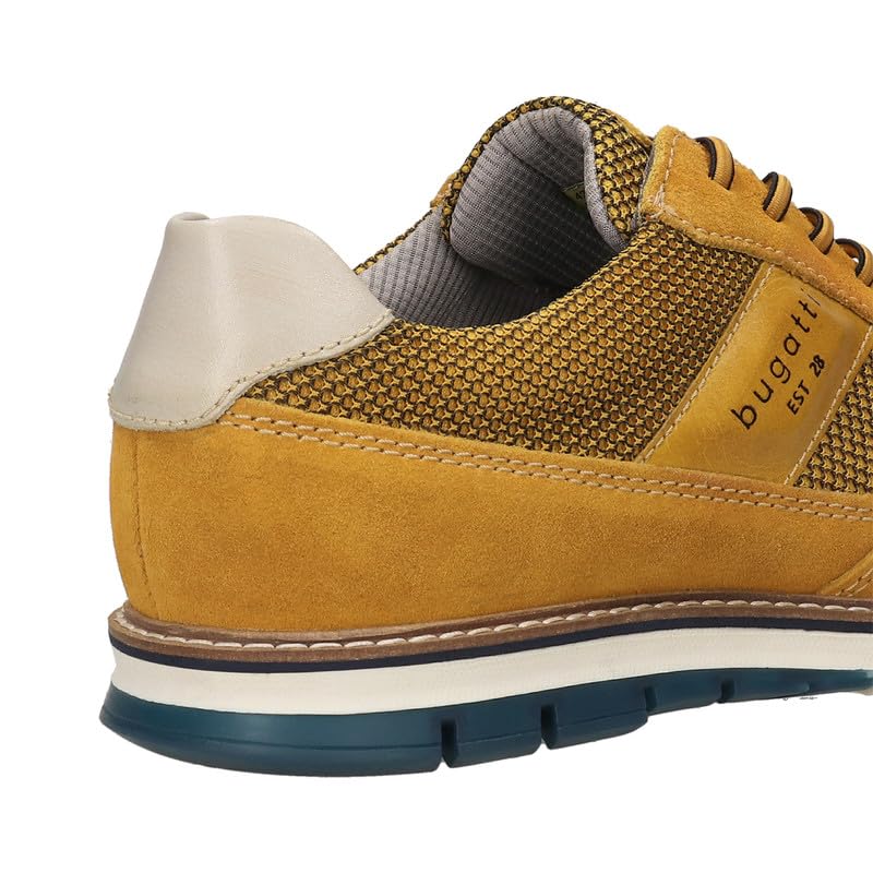 Bugatti Simone Comfort Yellow Men's Wide Sneakers - UK 10