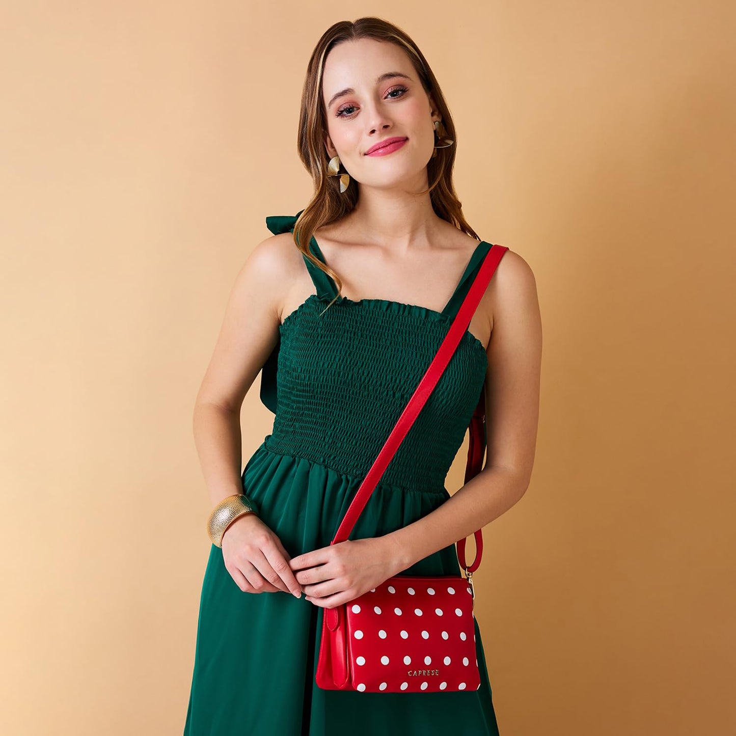 Caprese Rosie Sling Bag for Women (Medium, Maroon)