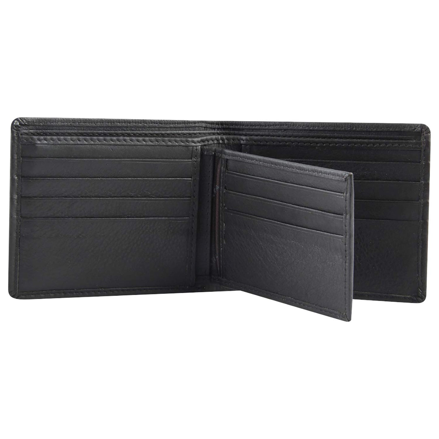 KARA Men's Brown Nappa Leather Wallet with Detachable Card Holder Slot - Genuine Leather Wallet for Men