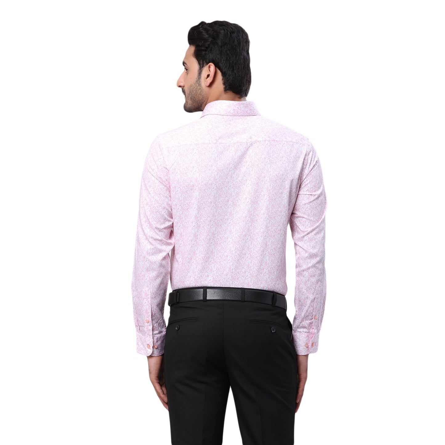Raymond Men's Slim Fit Structure Pattern Pure Cotton Semi Cutaway Collar Full Sleeve Formal Shirt (Size: 42)-RMSX12828-R4 Medium Red