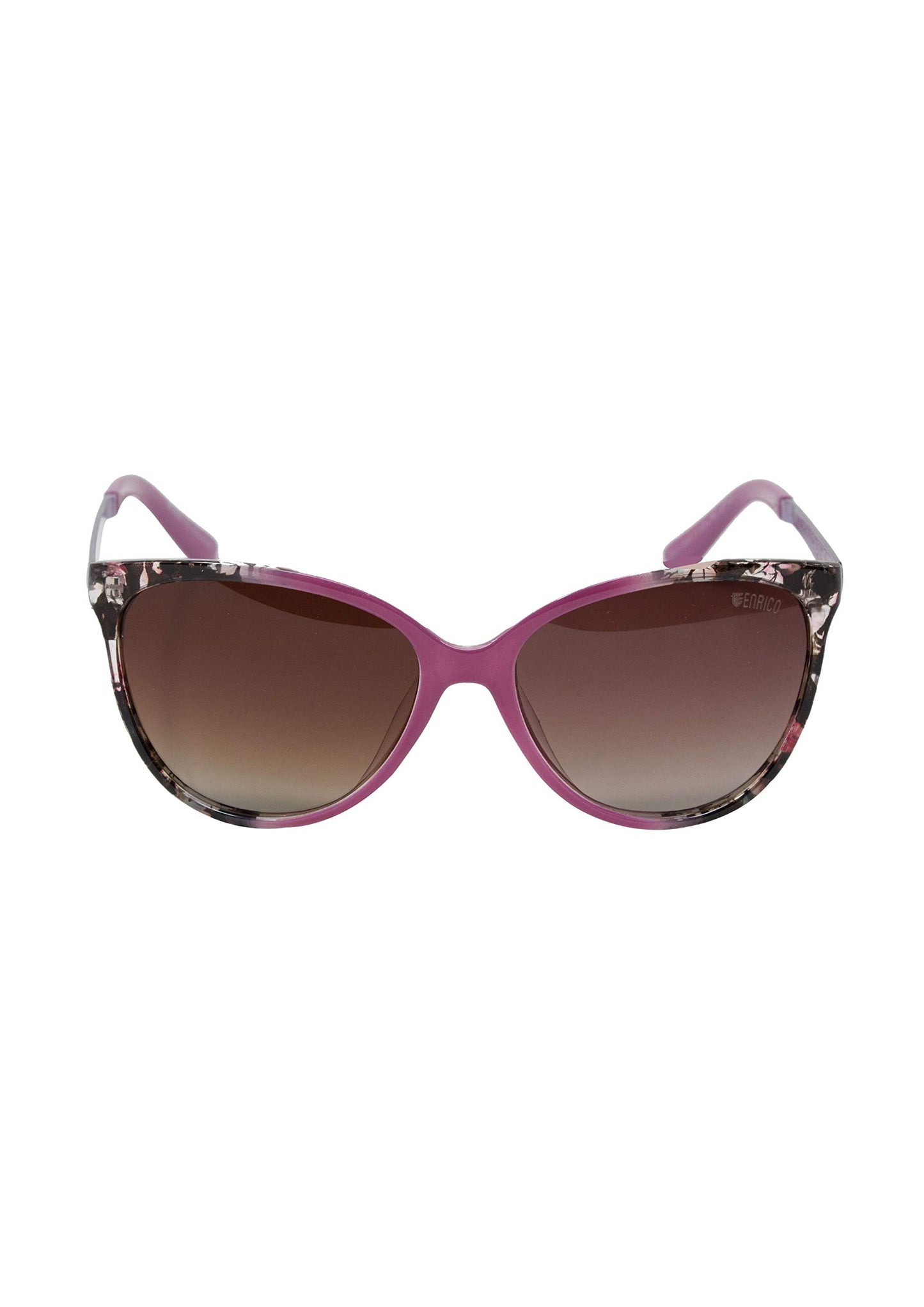 ENRICO Women's Full Rim Cat Eye Sunglasses | UV Protected Anti-Glare | Cateye Sunglasses For Women (EN E 3032), Pink, Medium