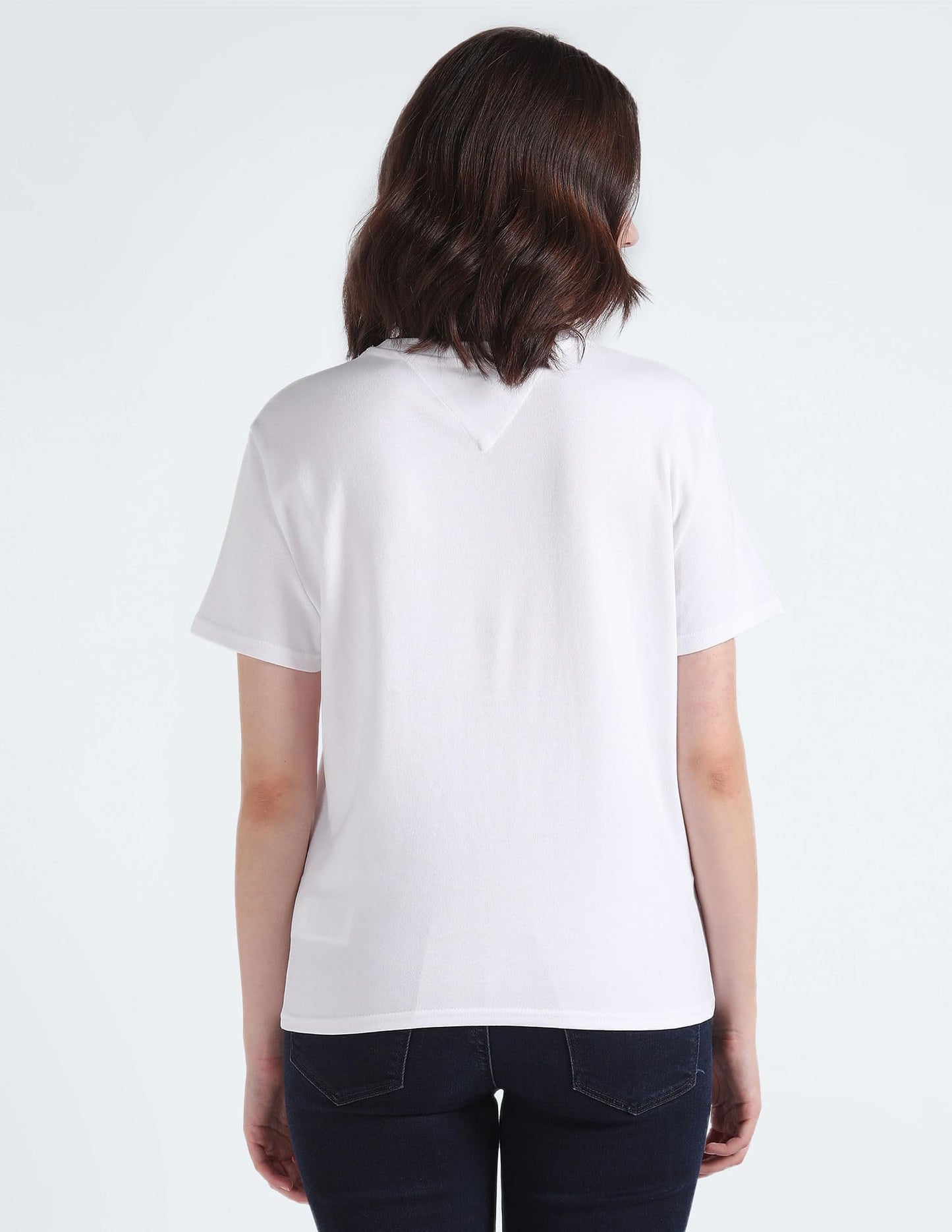 Tommy Hilfiger Womens White Color T-Shirt (M)