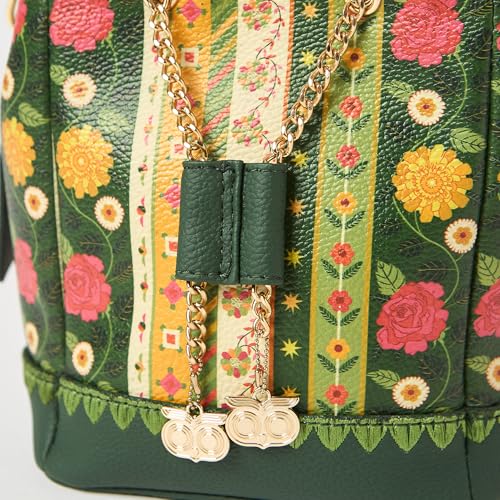 Chumbak Olive Crossbody Sling Bag for Women, Drawstring Closure, Palace Memoirs Collection, Stylish Designer Handbag Purse Wallet Sling Tote, Everyday Casual Ethnic Travel Office Use