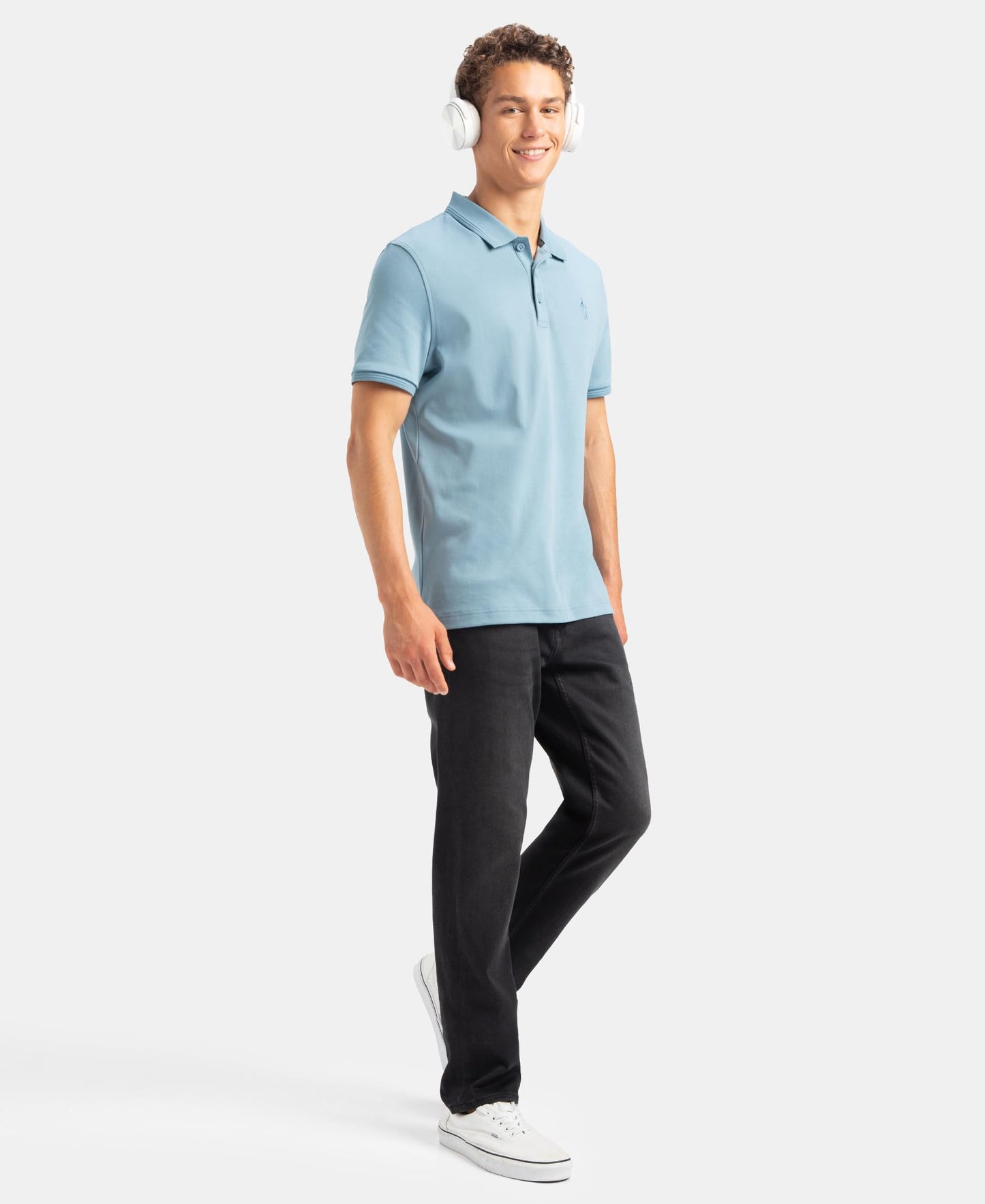Jockey 3912 Men's Super Combed Cotton Rich Solid Half Sleeve Polo T-Shirt_Provincial Blue_XL