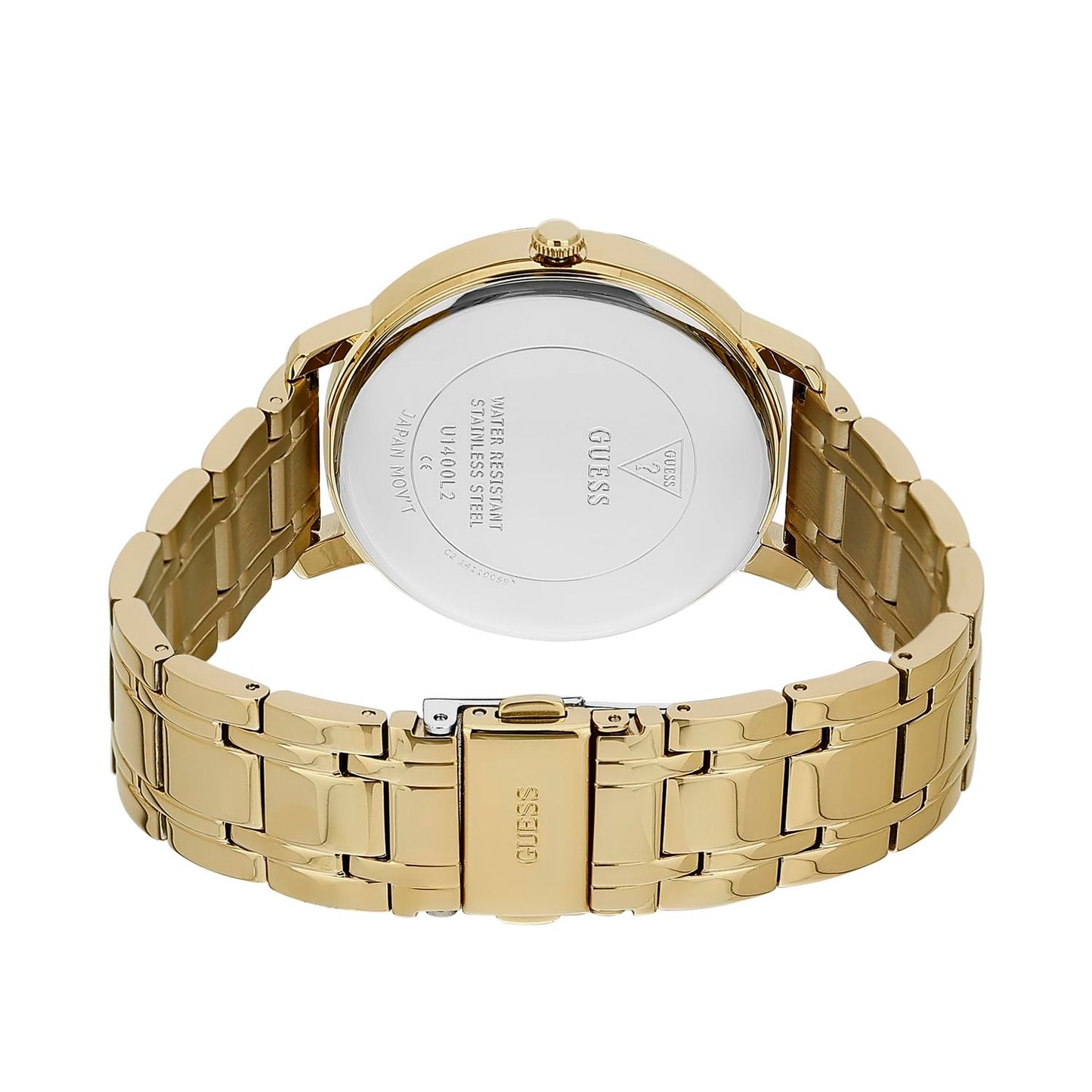 GUESS Stainless Steel Analog Gold Dial Women's Watch-U1400L2M