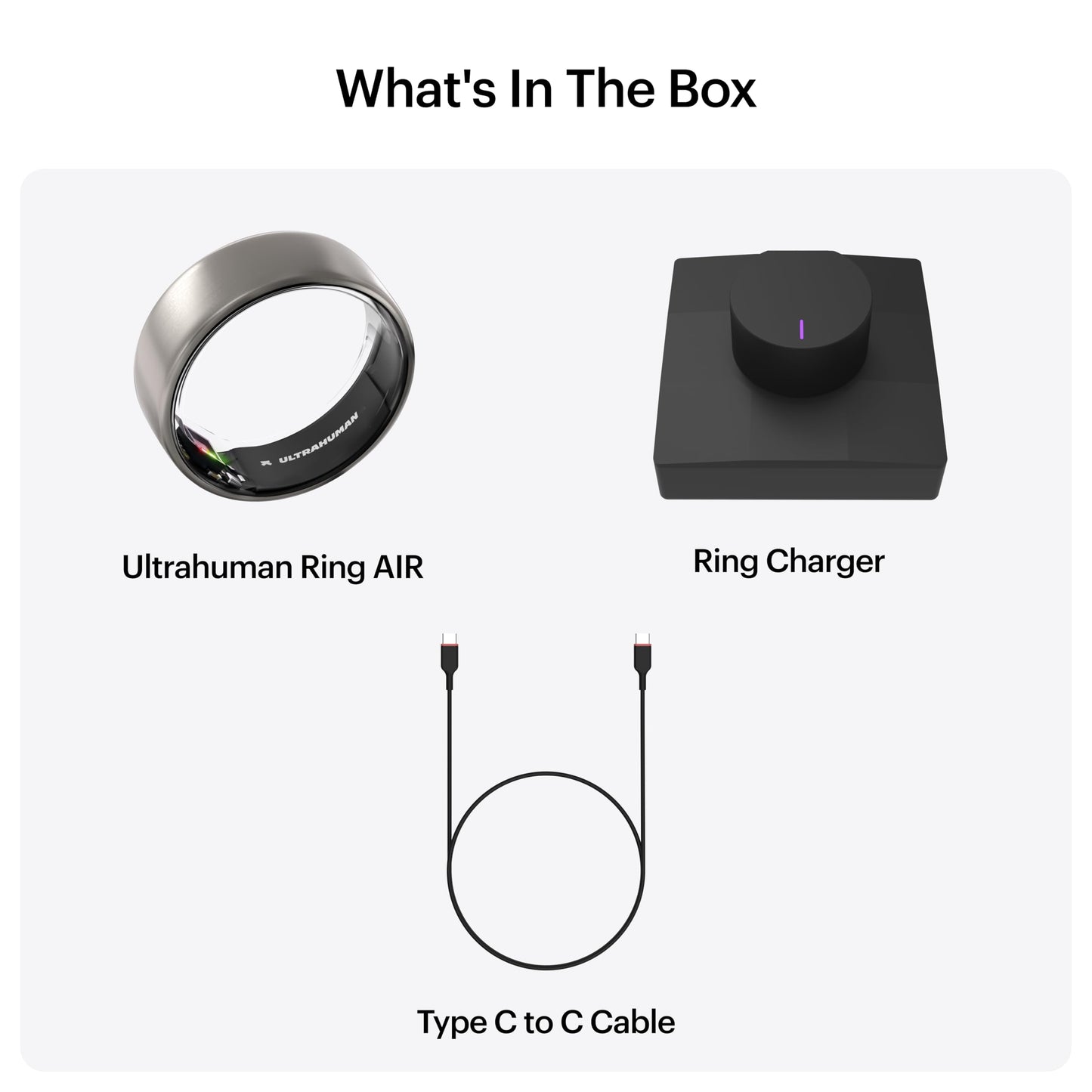 ULTRAHUMAN Ring AIR-Smart Ring Activity Tracker, Size First Sizing Kit,Sleep Tracker,Smart Ring for Men/Women,Fitness Tracker (Raw Titanium, 12)