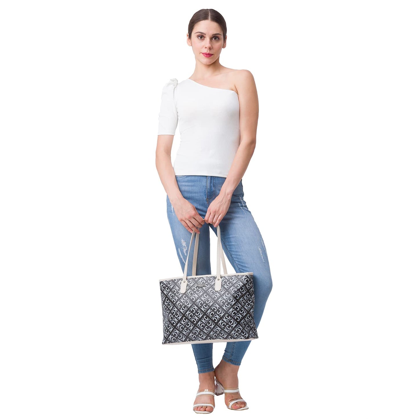 KENNETH COLE Women's Stylish Black Casual Tote Bag