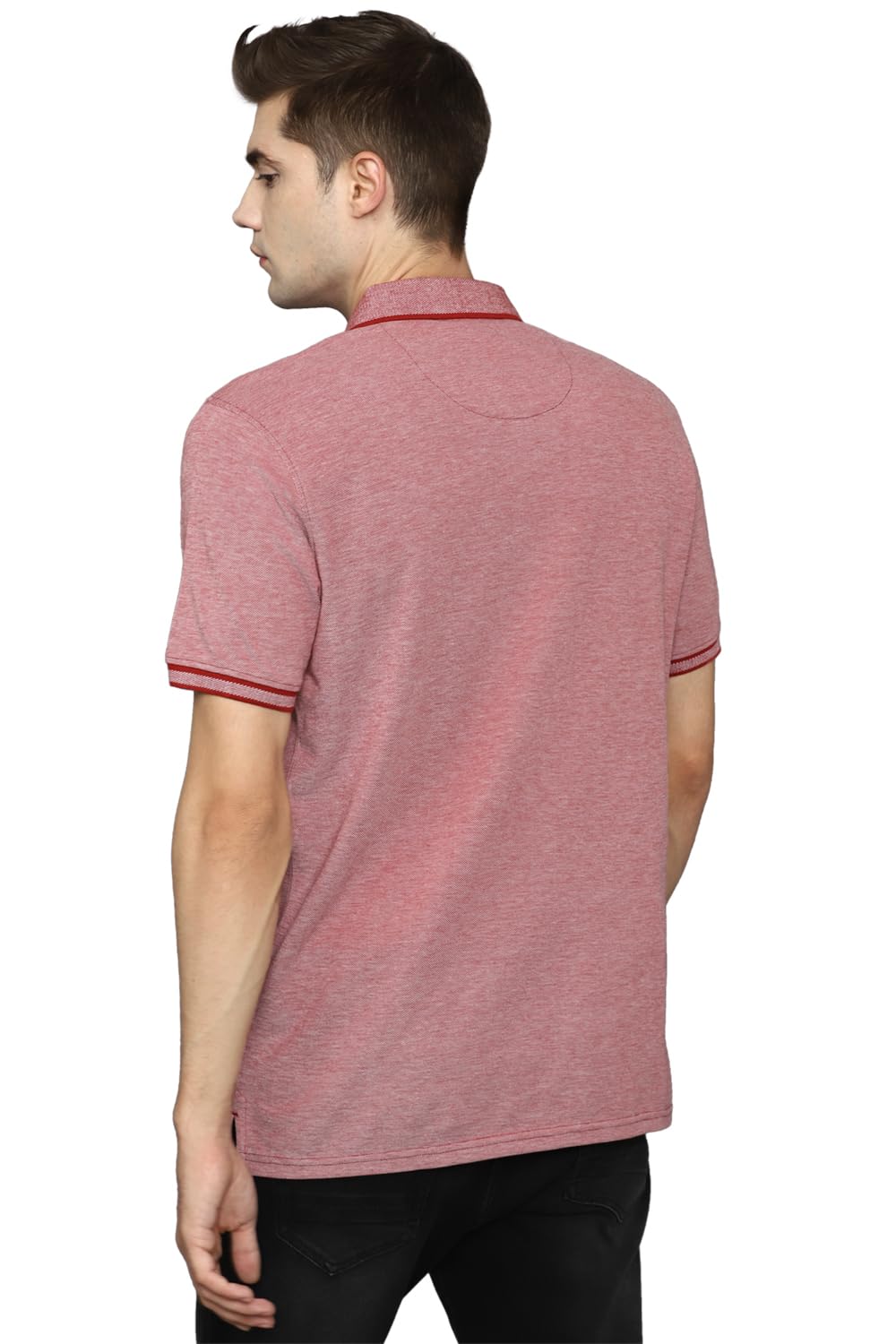 Allen Solly Cotton Men's Solid Regular FiT-Shirt (Askpcurgf681008_Red XL)