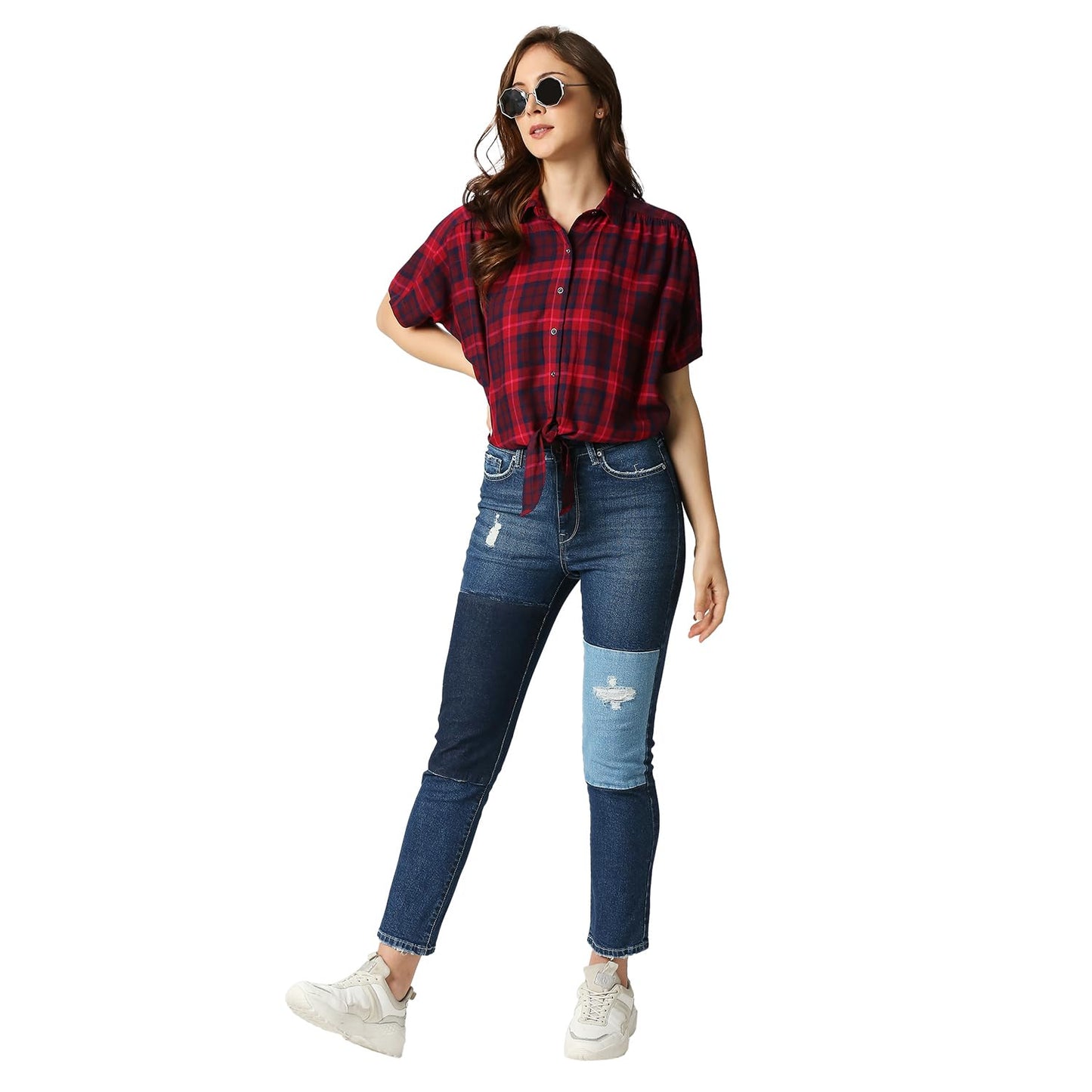 Pepe Jeans Women's Regular Fit Checked Shirts