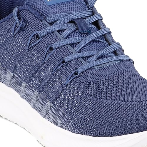 Red Chief Men Sport Running Shoes | Breathable Flynet Lace-Up | Grey Low Ankle (R1743)