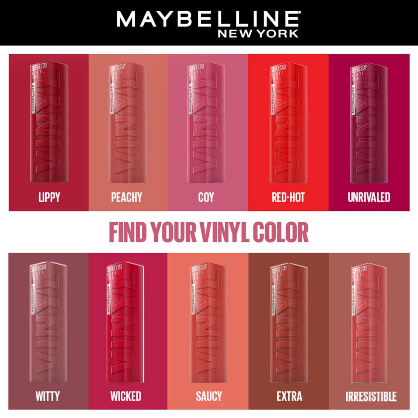Maybelline High-Glossy New York Superstay Vinyl Ink Liquid Lipstick Lippy Instant Shine & Transfer Proof. Last Up To 16Hr, Enriched With Vitamin E & Aloe | 4.2Ml