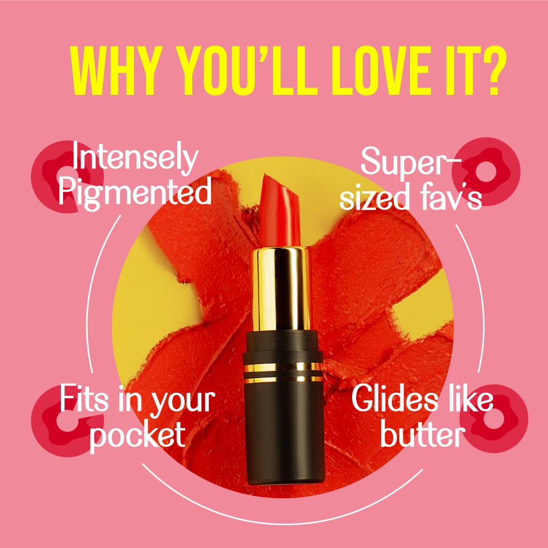 LoveChild Masaba Full Pocket Lipstick, Pink Nude Matte Bullet Lipsticks For Women, Hydrating & Nourishing With Long lasting Formula Upto 6-Hours, Buzz Kill 2.0, 4g
