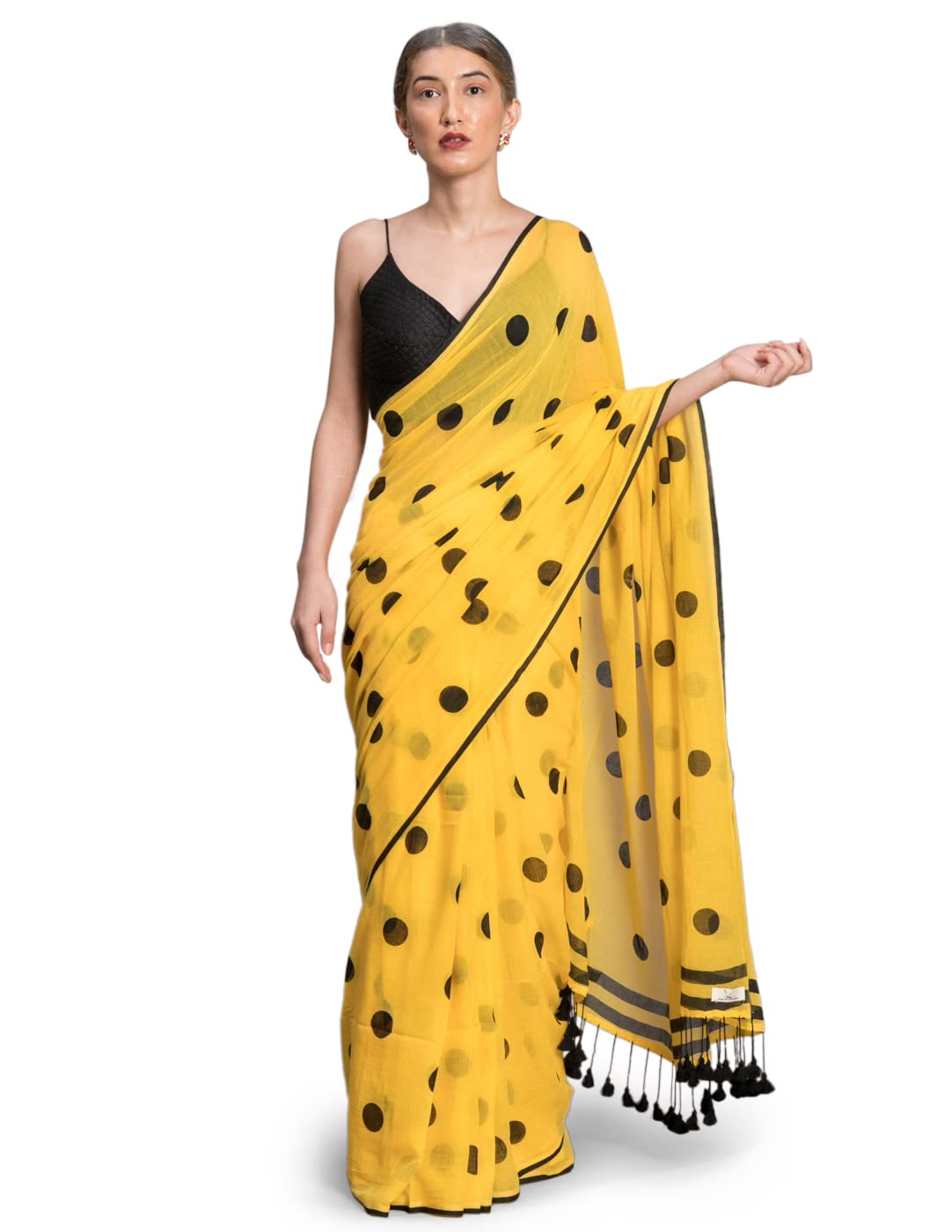 Suta Women'S Plain Cotton Saree Without Blouse Piece