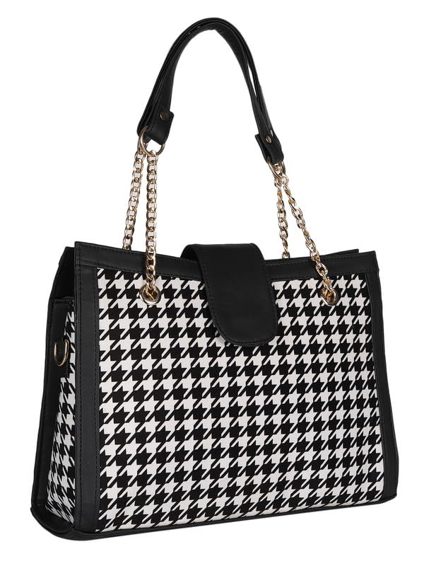 MINI WESST Women black and white tote Bag for College| Office