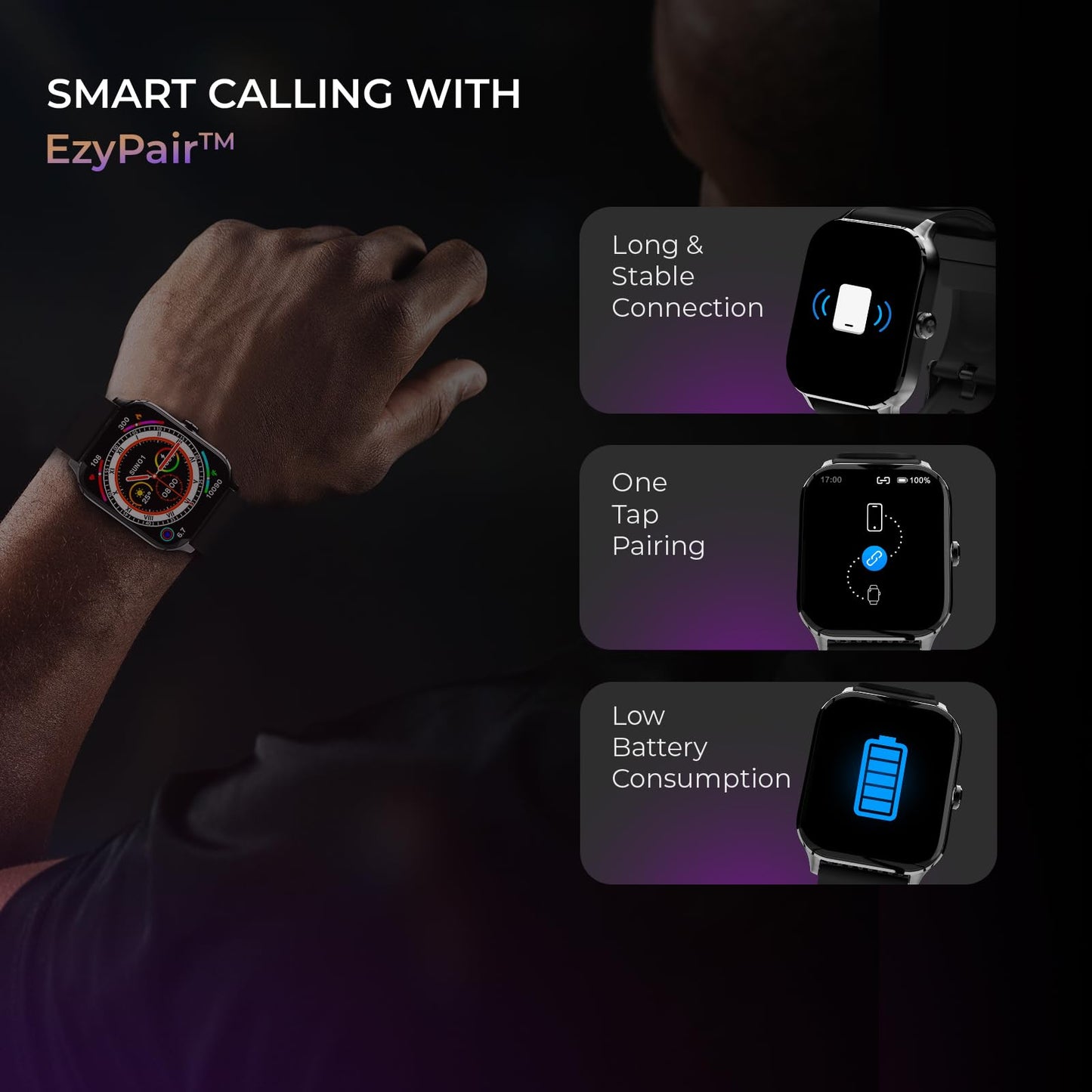 beatXP Marv Super Smart Watch| 2.0" HD Display | Ezy Pair Bluetooth Calling | AI Voice Assitance | Upto 7 Day Battery | 200+ Watchfaces | 100+ Sports Modes | SpO2 | Sleep Monitoring (Ice Silver)