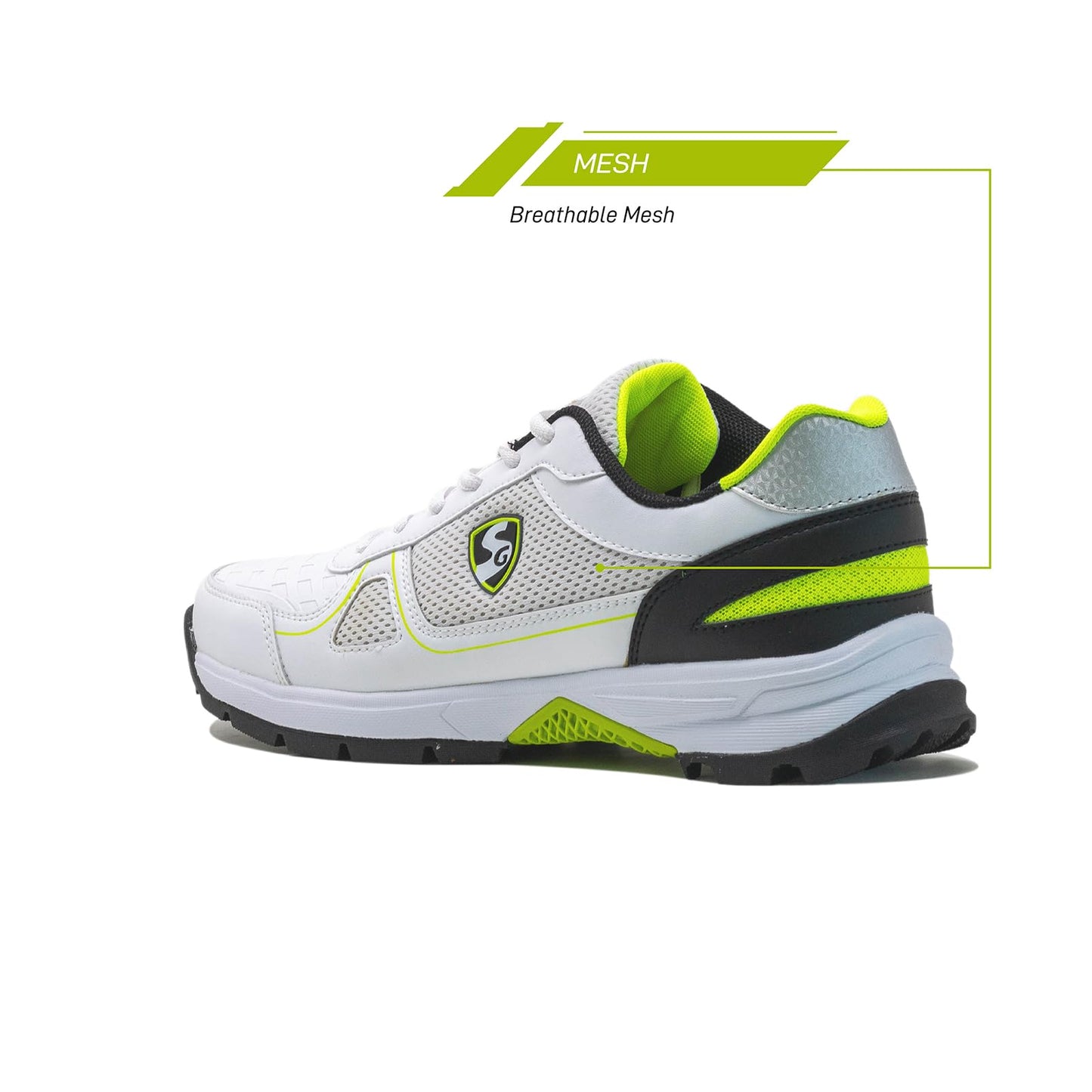 SG Men's Shoes Scorer 6.0 White/Black/Lime No 8