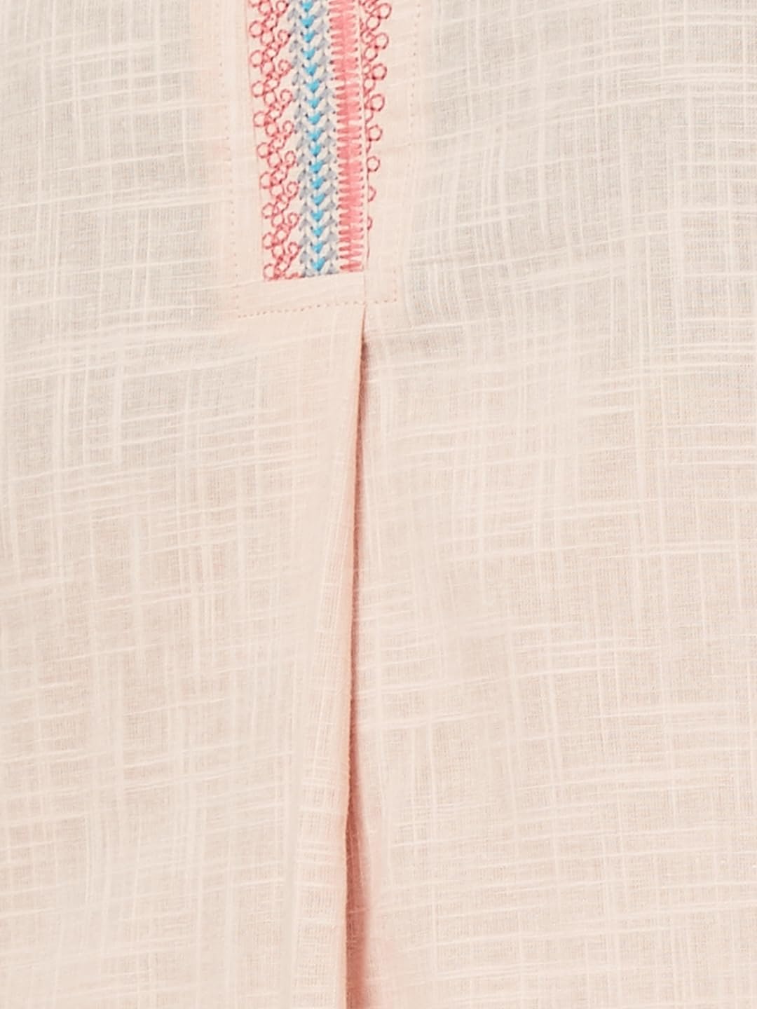 Max Women Cotton Blend Regular Fit Regular Kurta (NAWWSP25ZU_Peach Large)