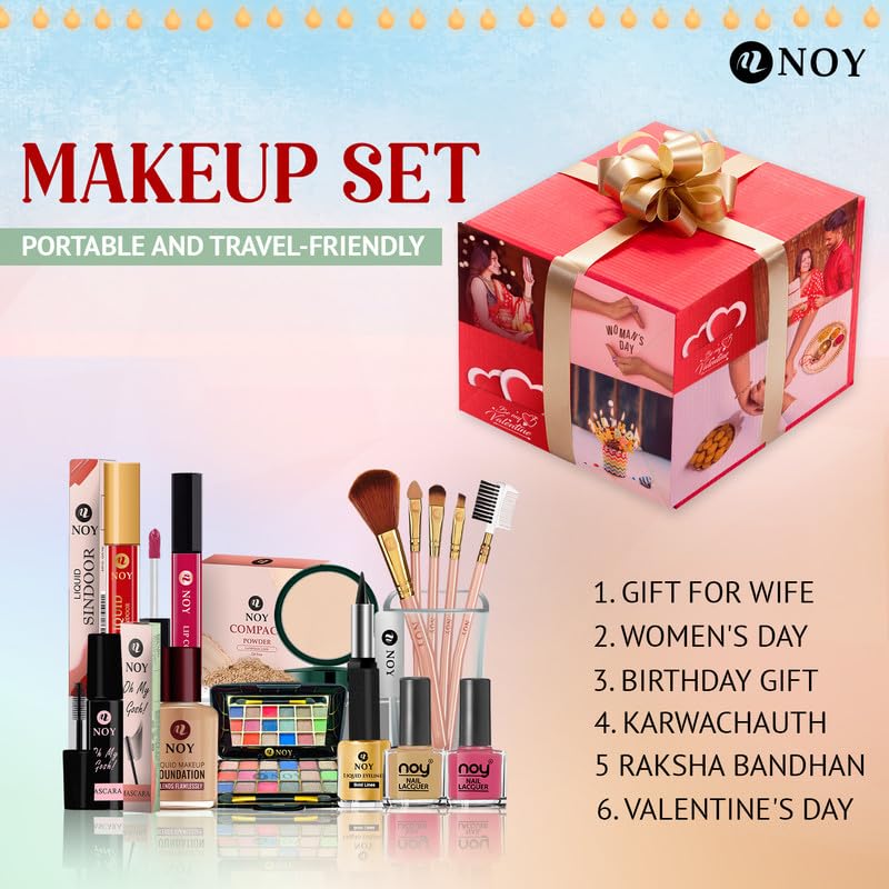 NOY Makeup Kit For Bride Artful Creations Non Transfer & Non Sticky NO#795 (All In One Makeup Set 15 Pieces)
