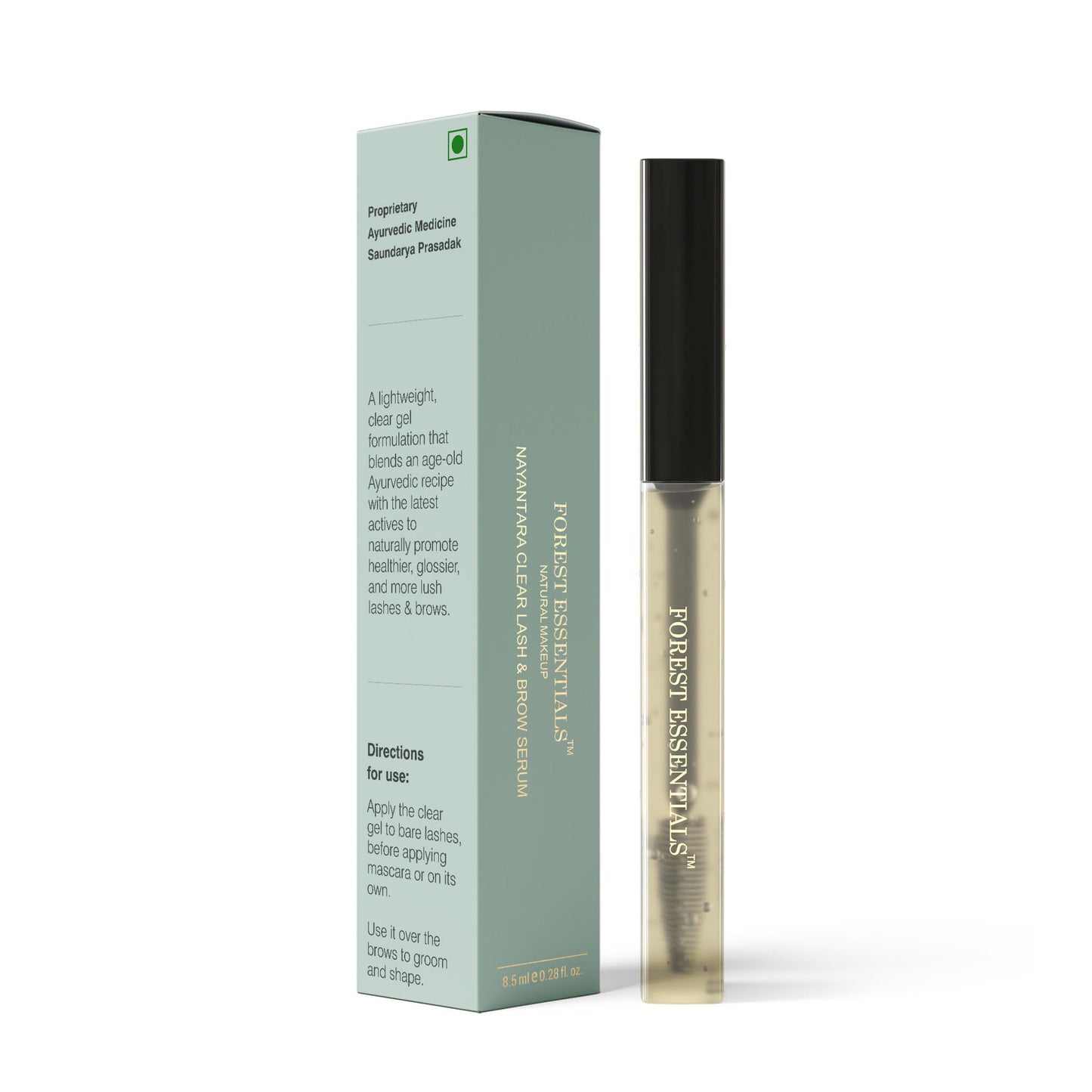 Forest Essentials Nayantara Clear Lash & Brow Growth Serum | Improves Lash & Brow Length & Boosts Hair Growth | Natural Formula Infused with Ayurvedic Nourishing Oils and Vitamin E