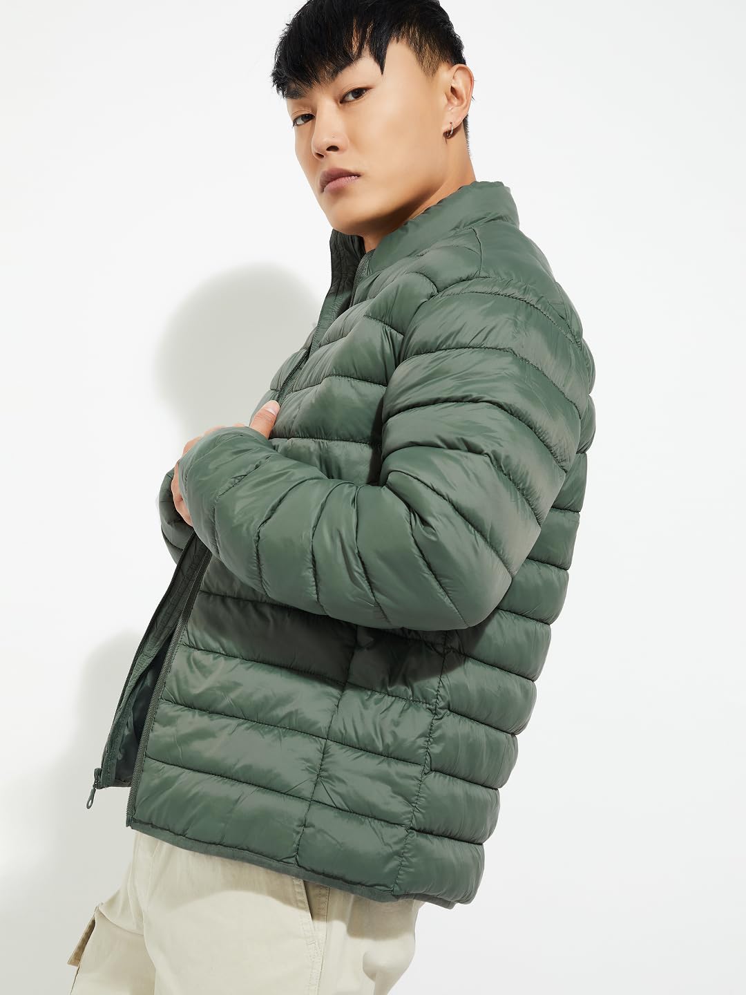 Max URB_N Men Packable Puffer Jacket (Green_L)