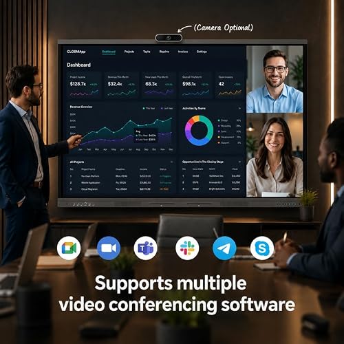 BIG VUE Pro 75 inch Android 16 Interactive Television | 4K UHD AI Enabled EDLA Flat Panel Digital Display Board | Ultra Octa-Core Processor | 8GB RAM + 128GB ROM | Zero Bonding for Teaching & Business