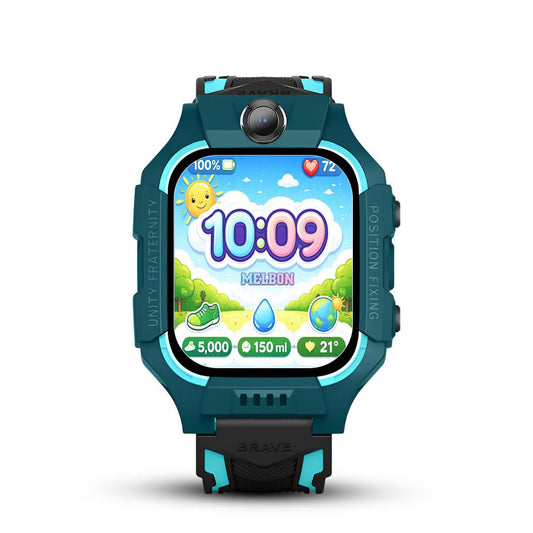 Melbon® 2G Sim Card SmartWatch for Kids, LBS Location Tracking, Voice Message, Cameras, 2G Voice Calling & Message, SOS, Geo-Fencing, Games - Perfect for Child Safety and Entertainment (Ocean Green)